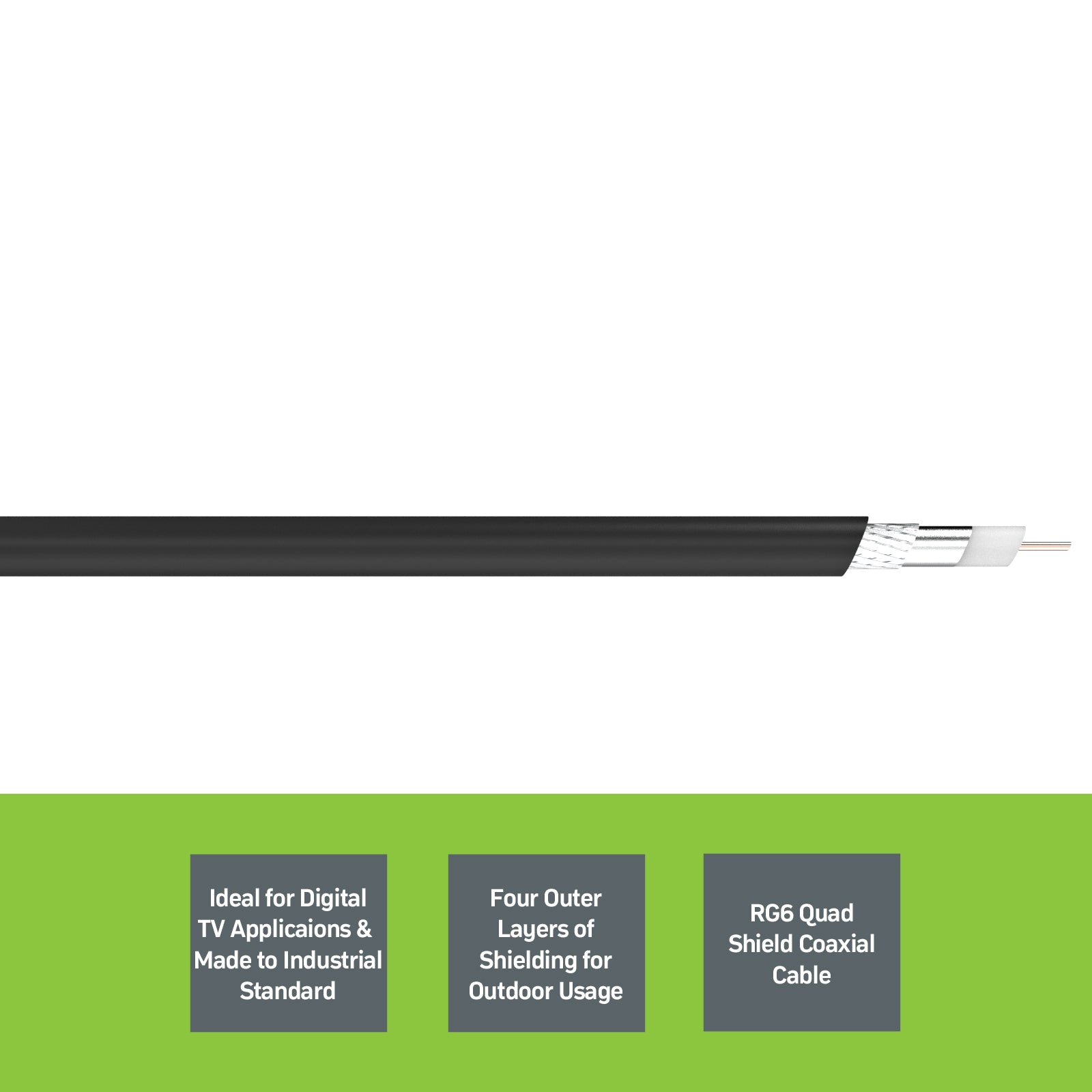Antsig 5m RG6 Quad Coaxial Cable