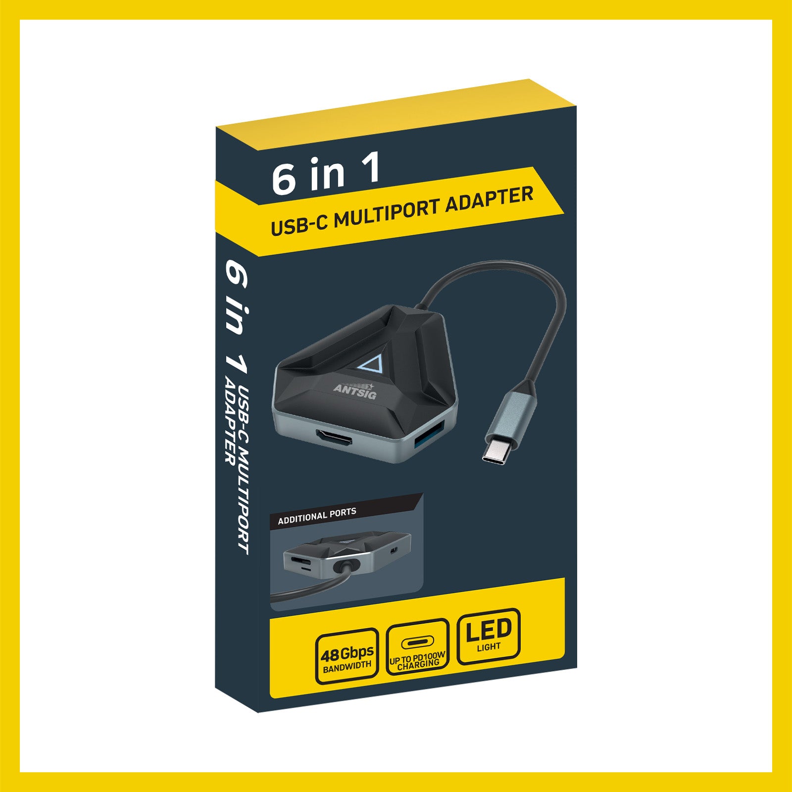 6 in 1 USB-C Multiport Adapter