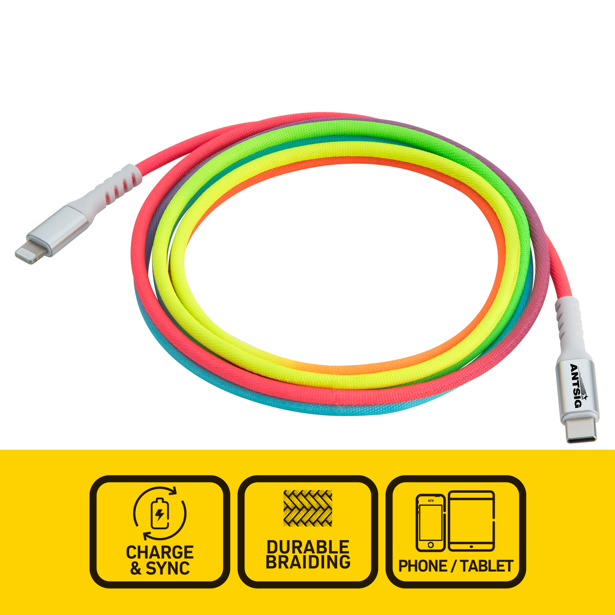 Antsig 2m USB-C to Lightning Cable