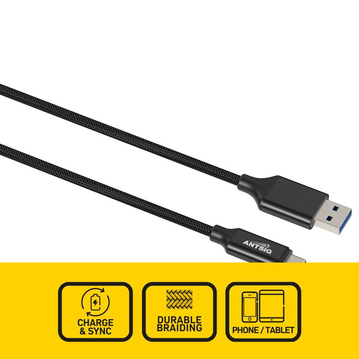 Antsig 1.2m USB-A to USB-C Cable