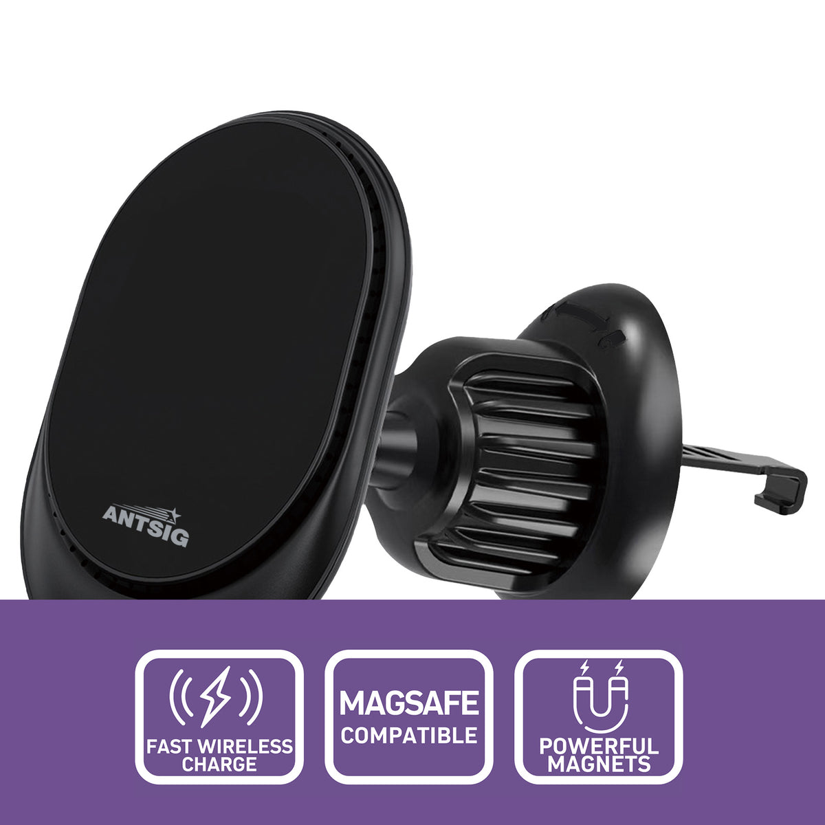 Antsig 15W Fast Charging Wireless Magnetic Car Charger
