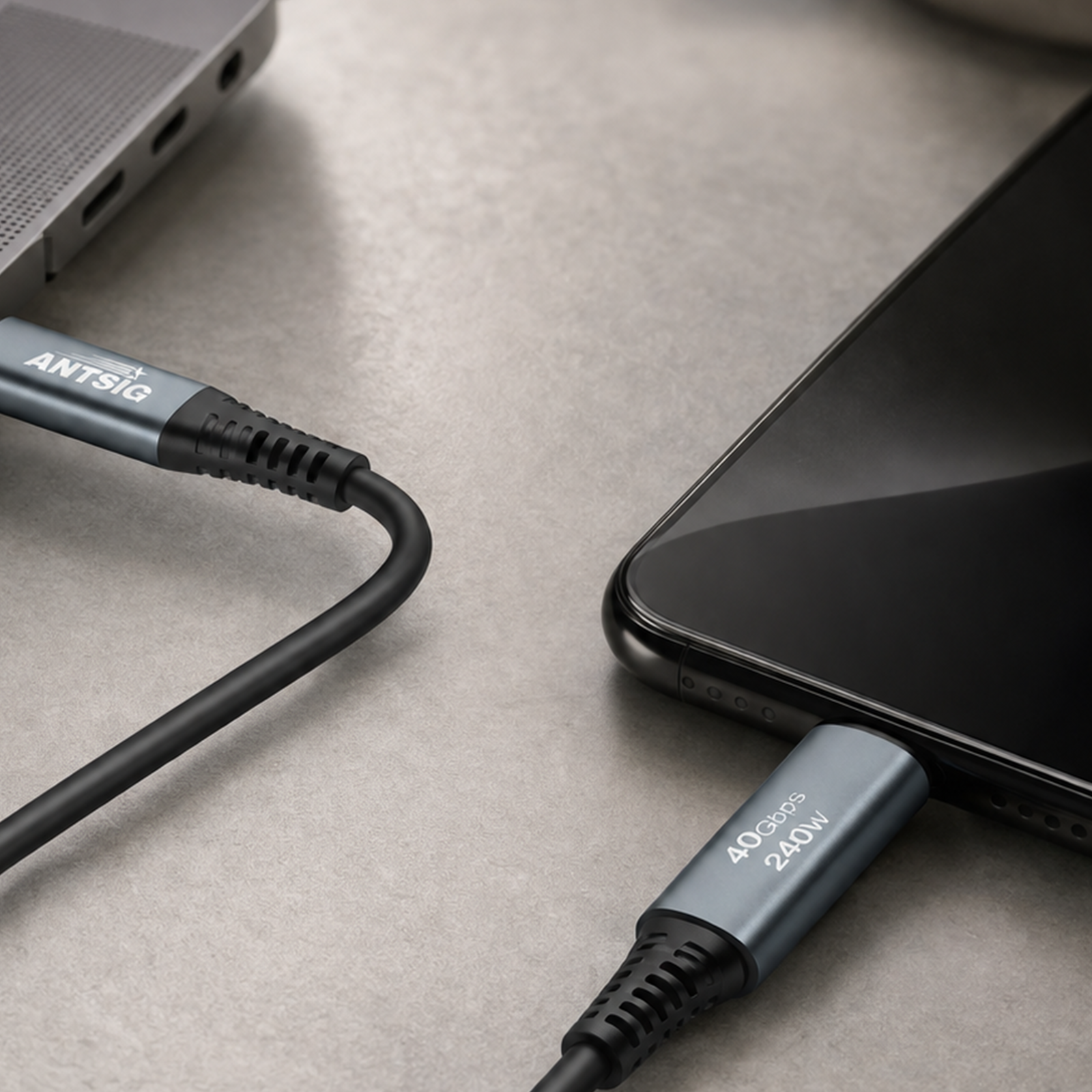 Antsig 1m USB4 240W USB-C to USB-C Cable