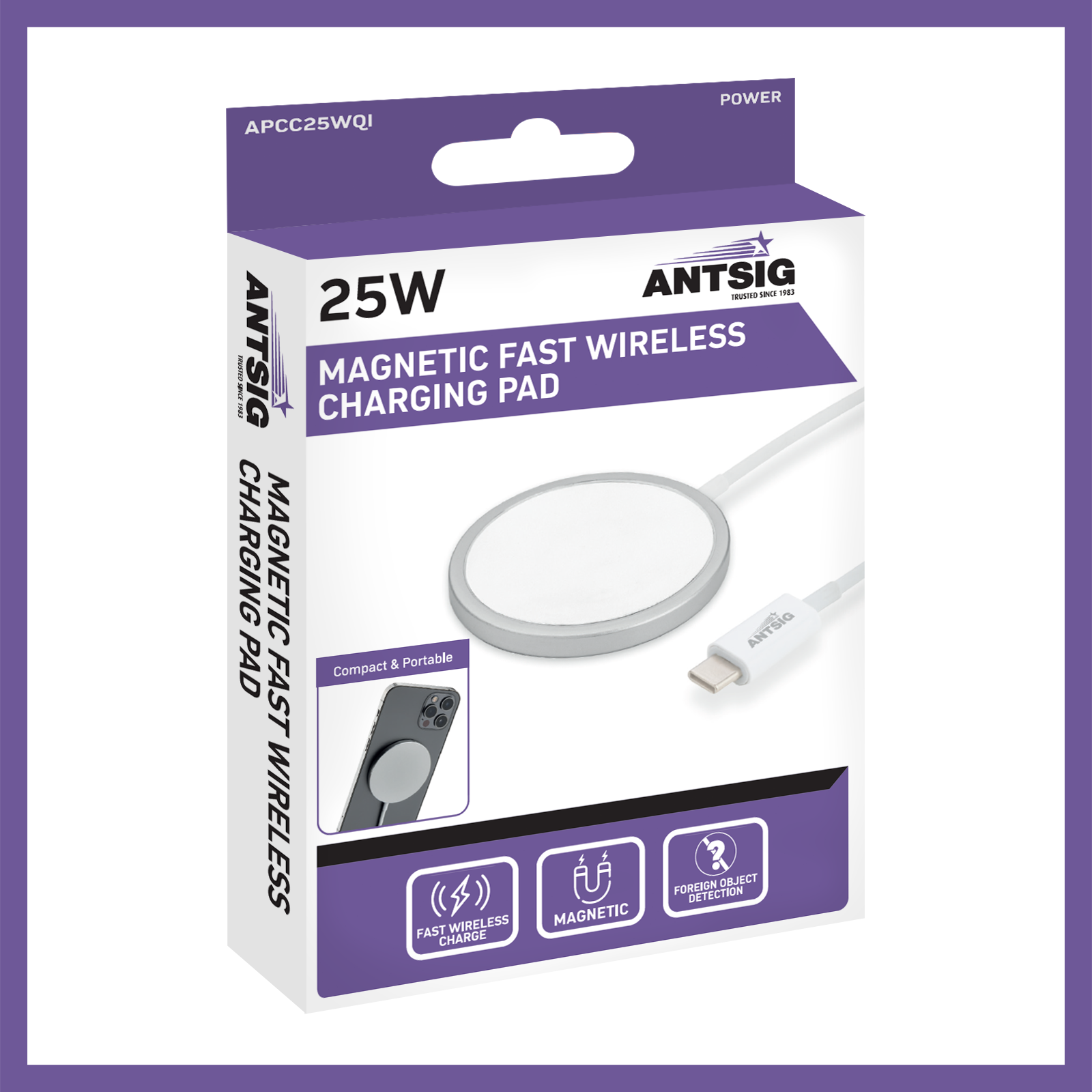 Antsig 25W Magnetic Fast Wireless Charging Pad