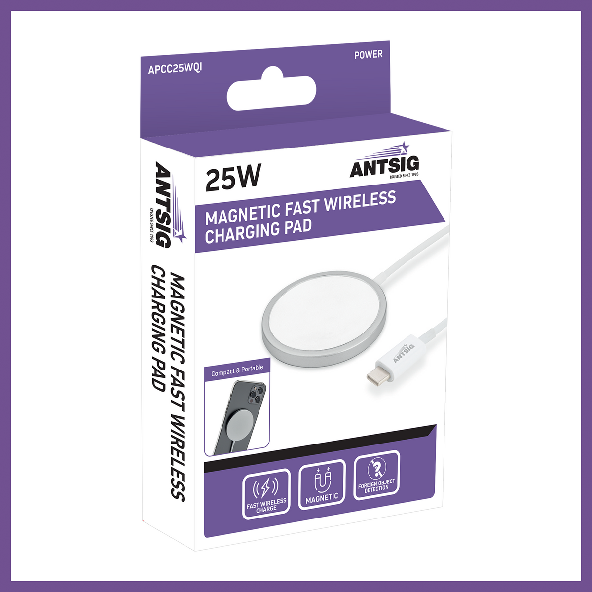 Antsig 25W Magnetic Fast Wireless Charging Pad