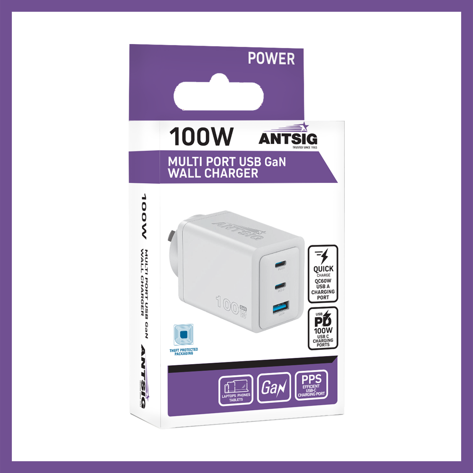 Antsig 100W Multi Port USB GaN Wall Charger