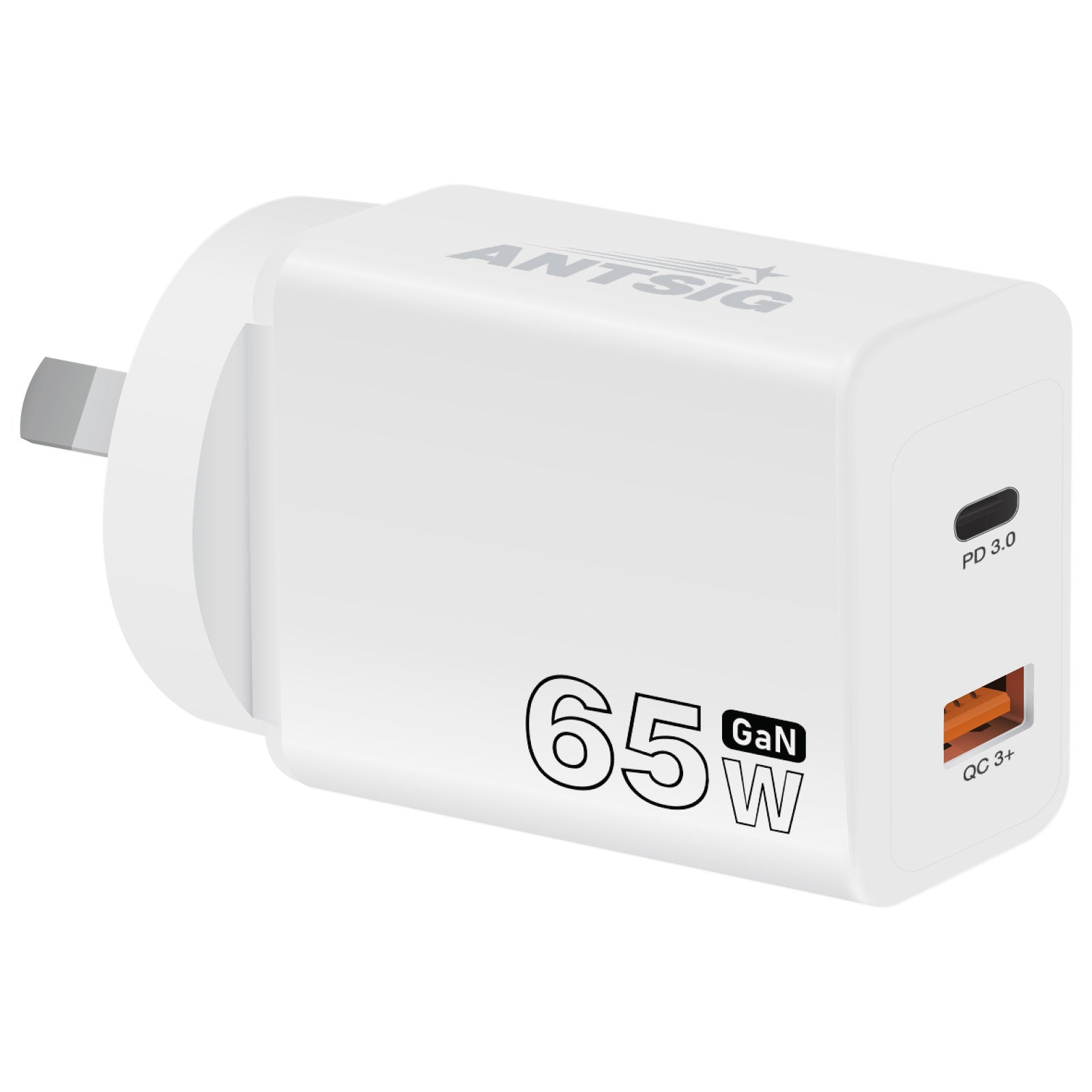 Antsig 65W 2-Port USB GaN Wall Charger