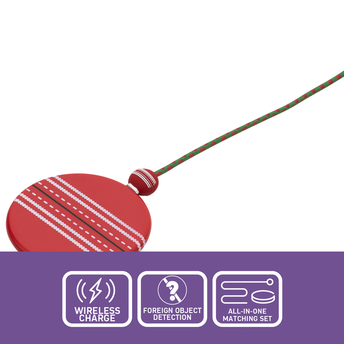 Antsig 15W Wireless Charger Kit Cricket Ball