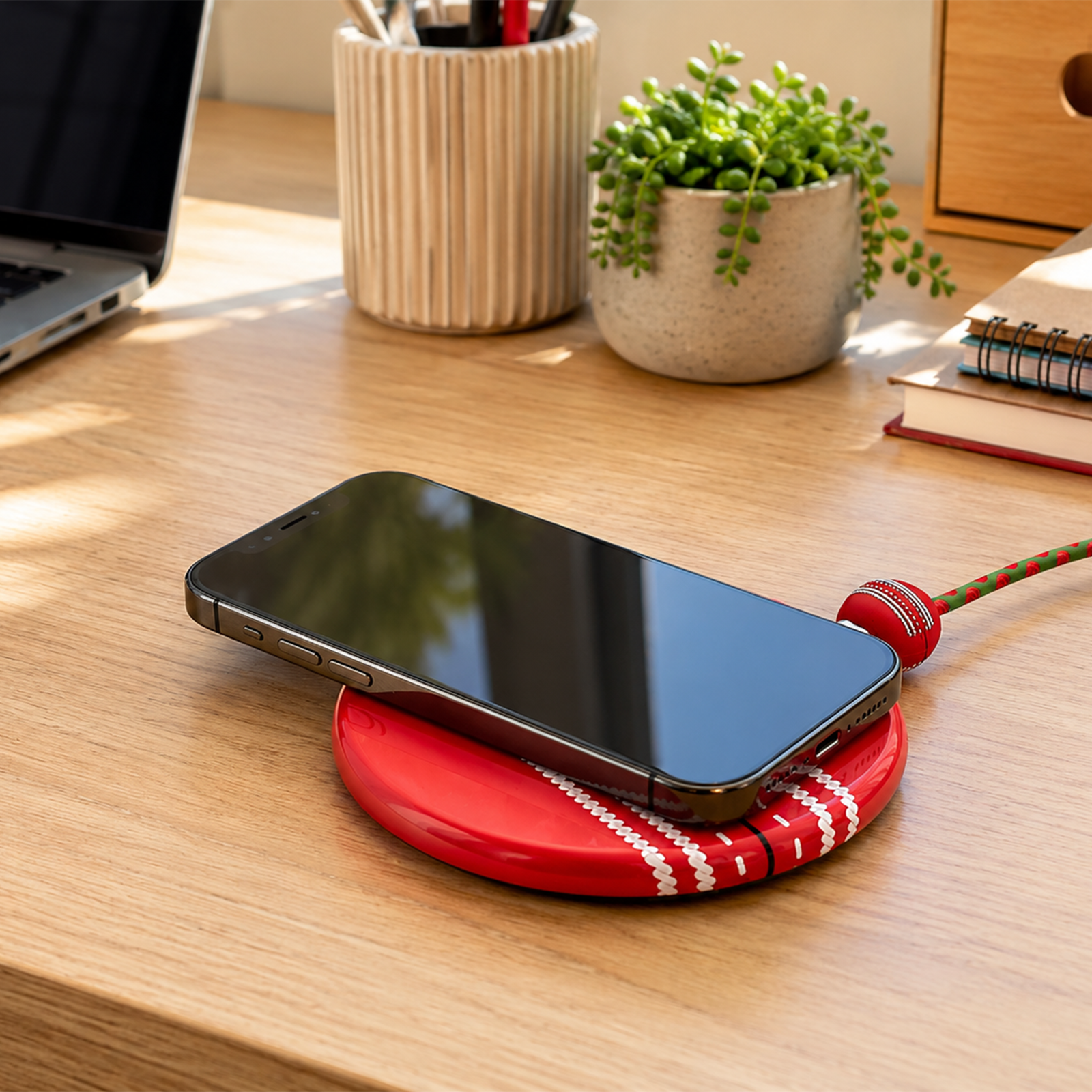 Antsig 15W Wireless Charger Kit Cricket Ball