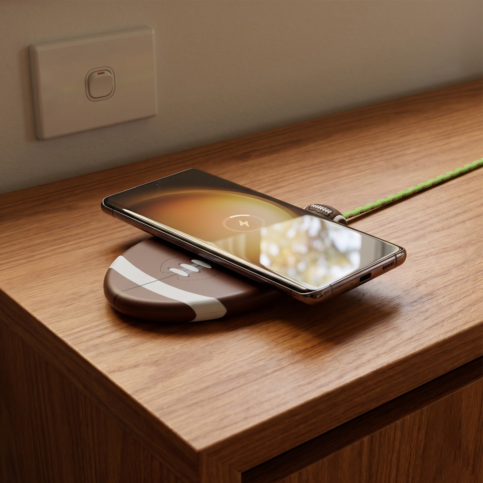 Antsig 15W Wireless Charging Kit Rugby Ball