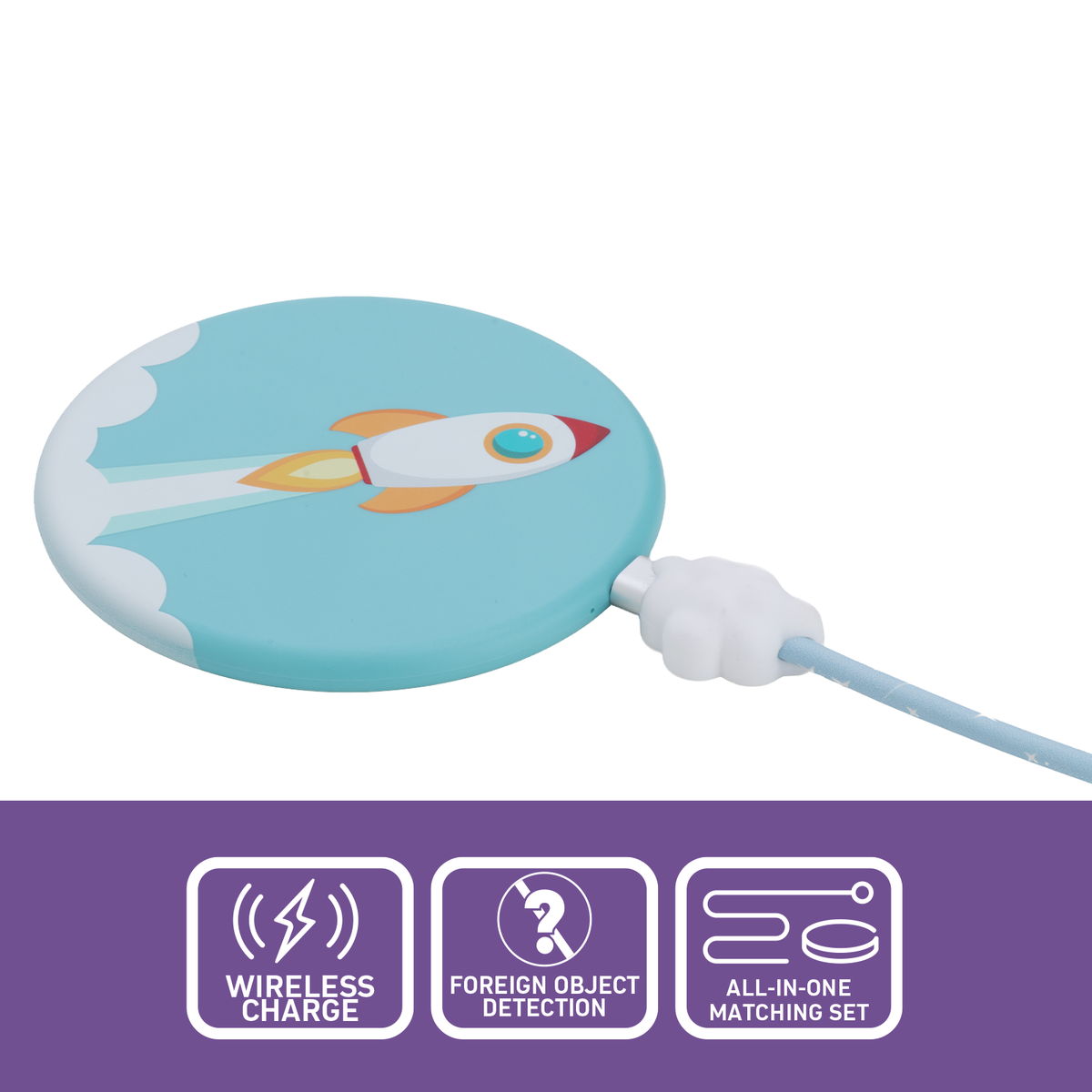 Antsig 15W Wireless Charging Kit Rocket Ship