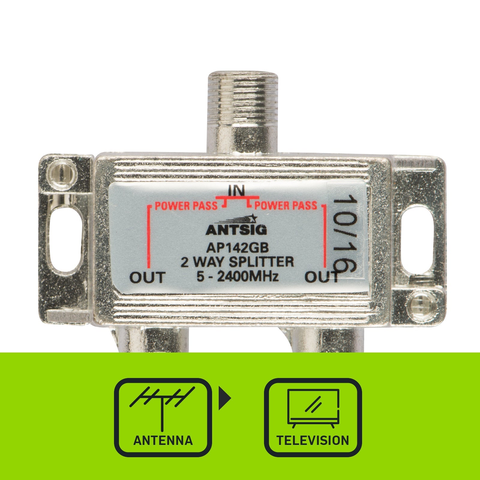 2-Way F-Connector Splitter