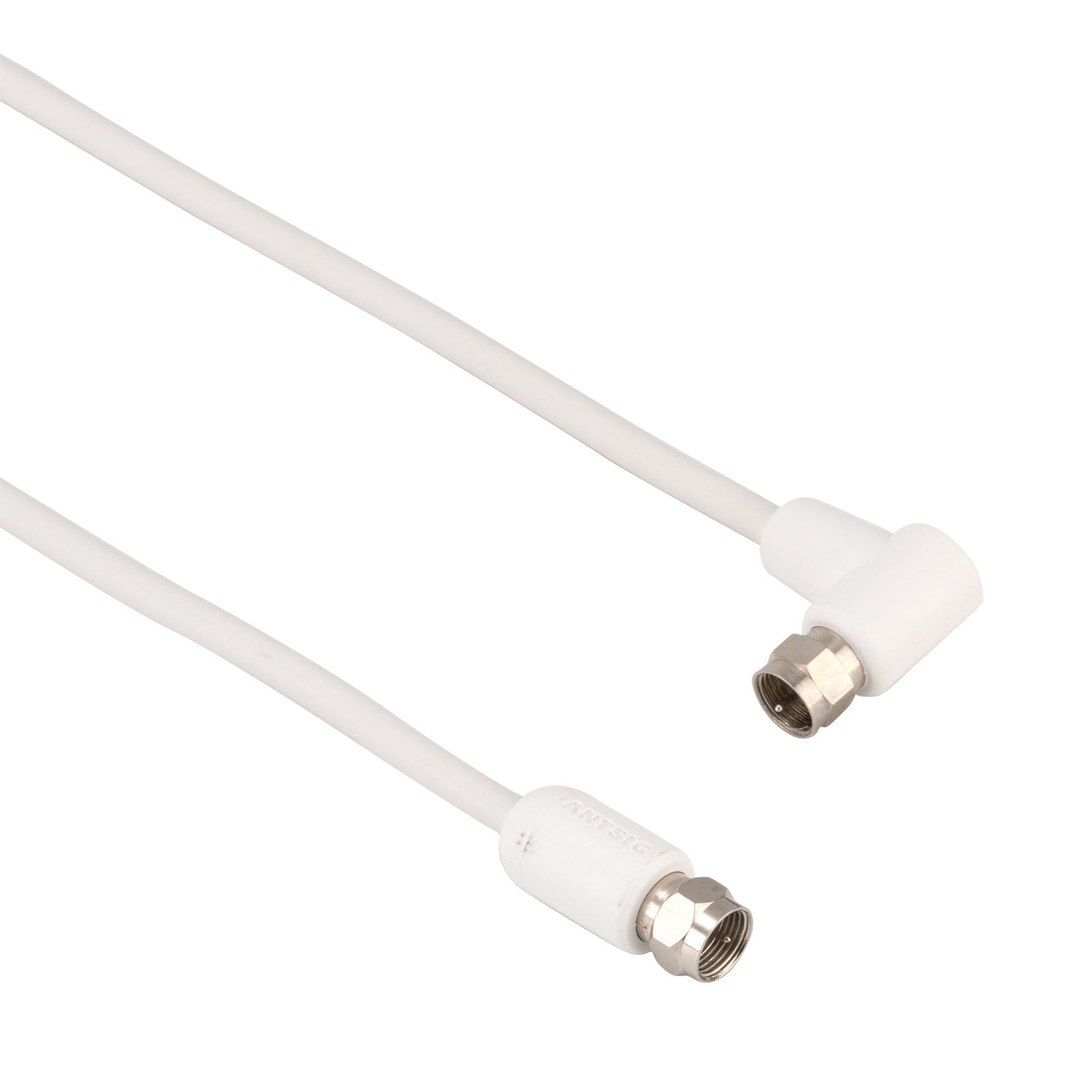 2m White Right Angle F-Type Male Antenna Cable Accessory