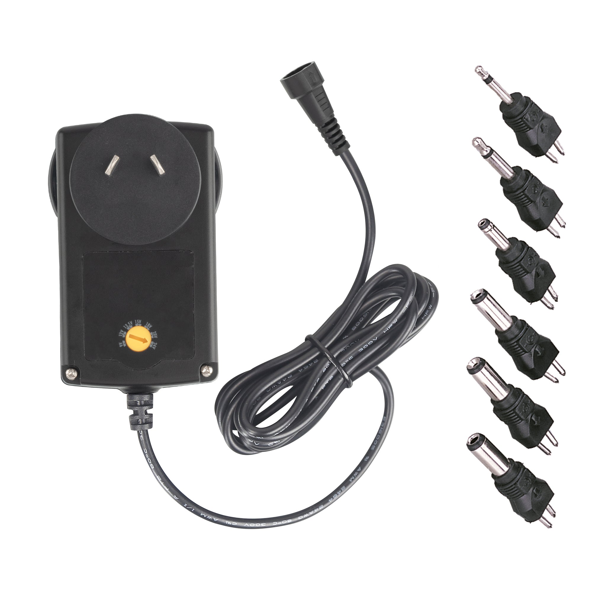 9-24 VDC Multi Voltage Power Supply With Plug Adaptors