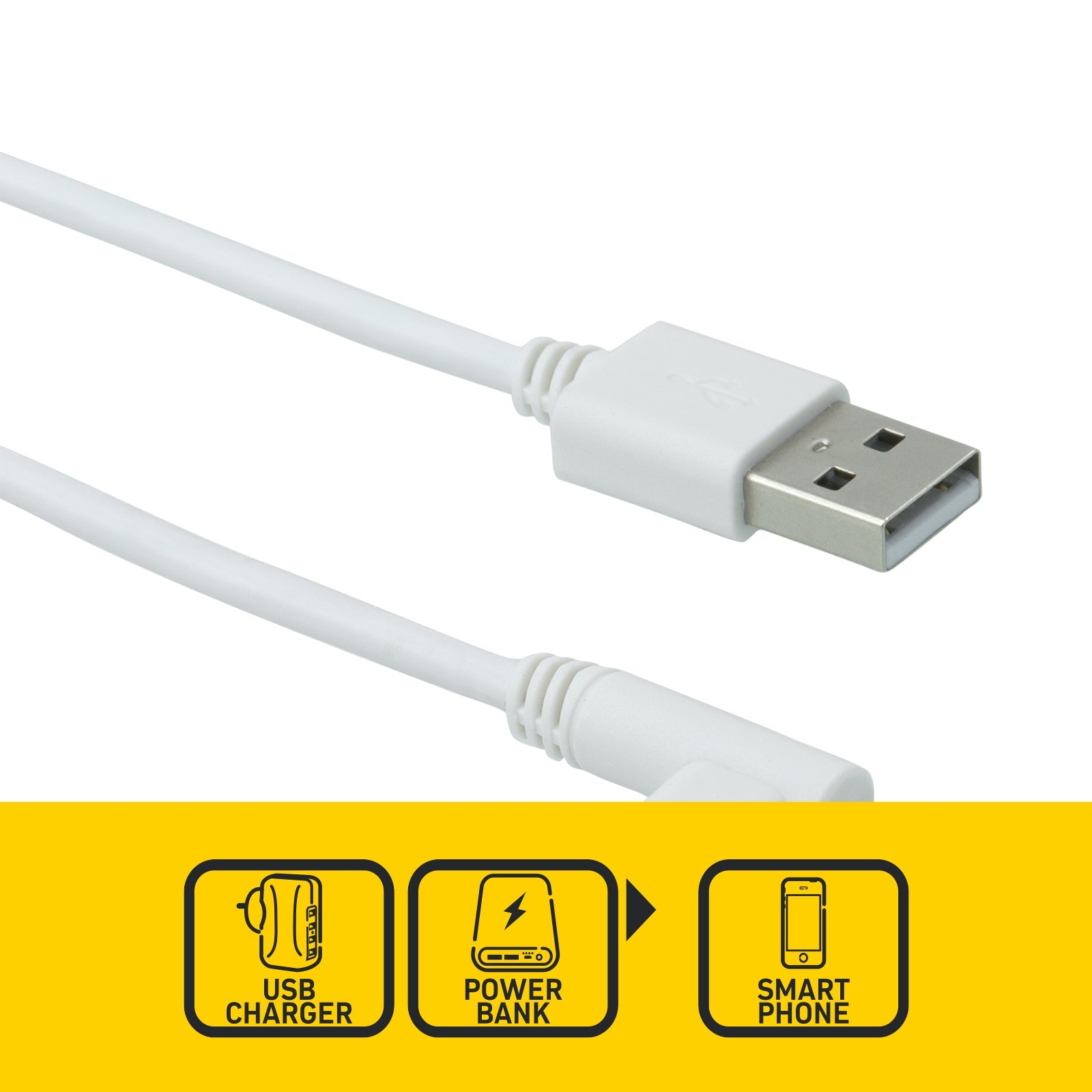 1.5m Right Angle USB-A to Lightning Cable