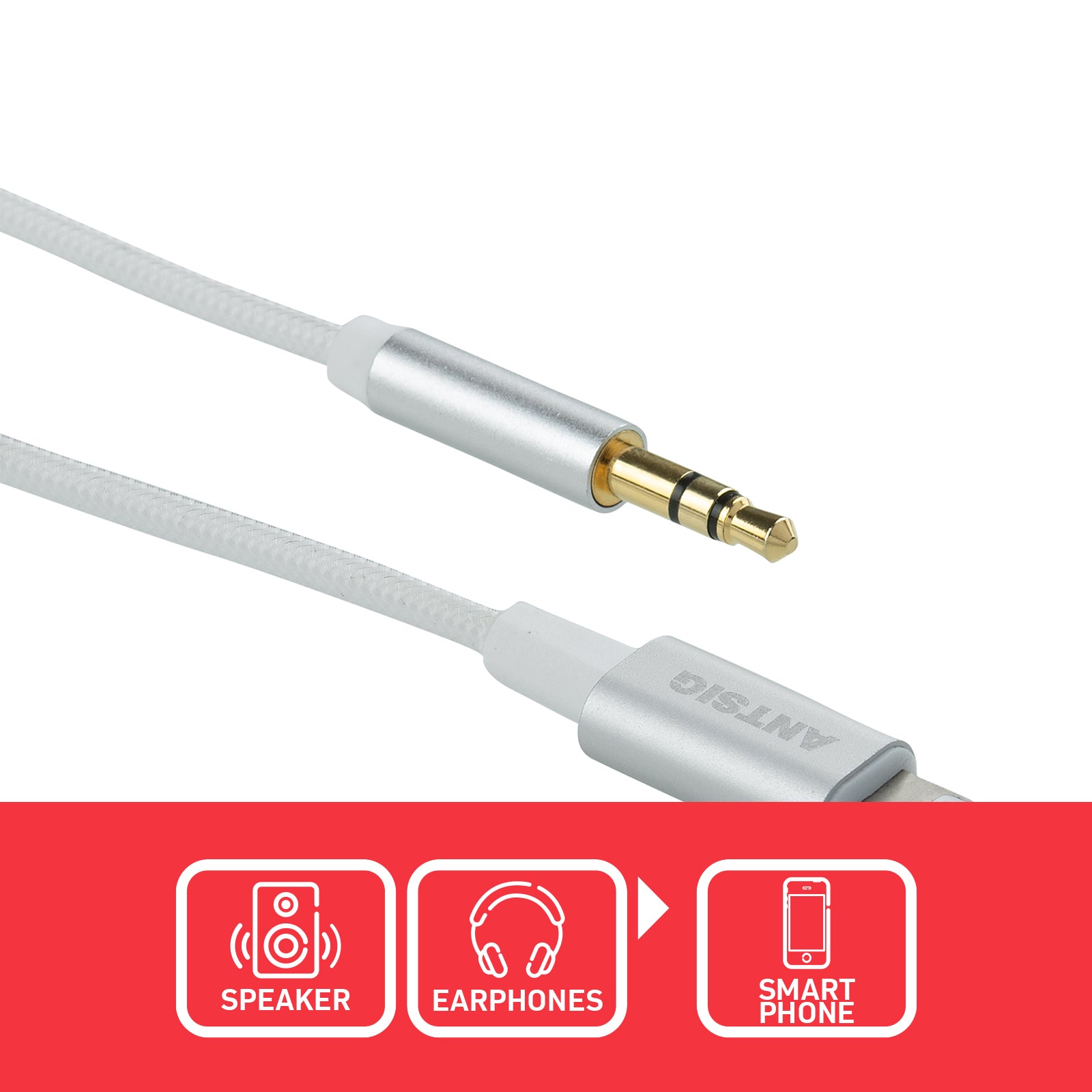 1m Lightning to 3.5mm AUX Male Cable