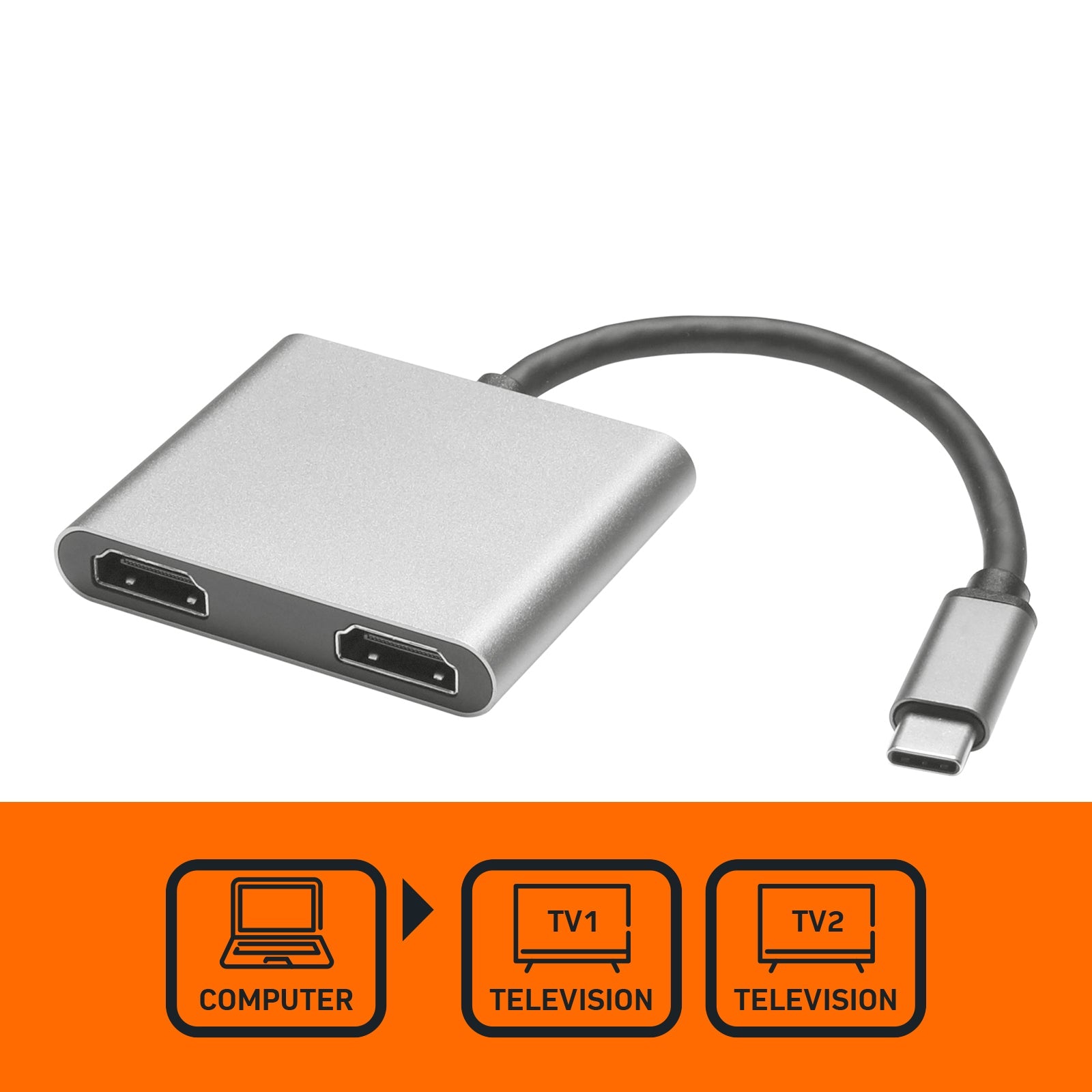 USB-C to Dual HDMI Adaptor