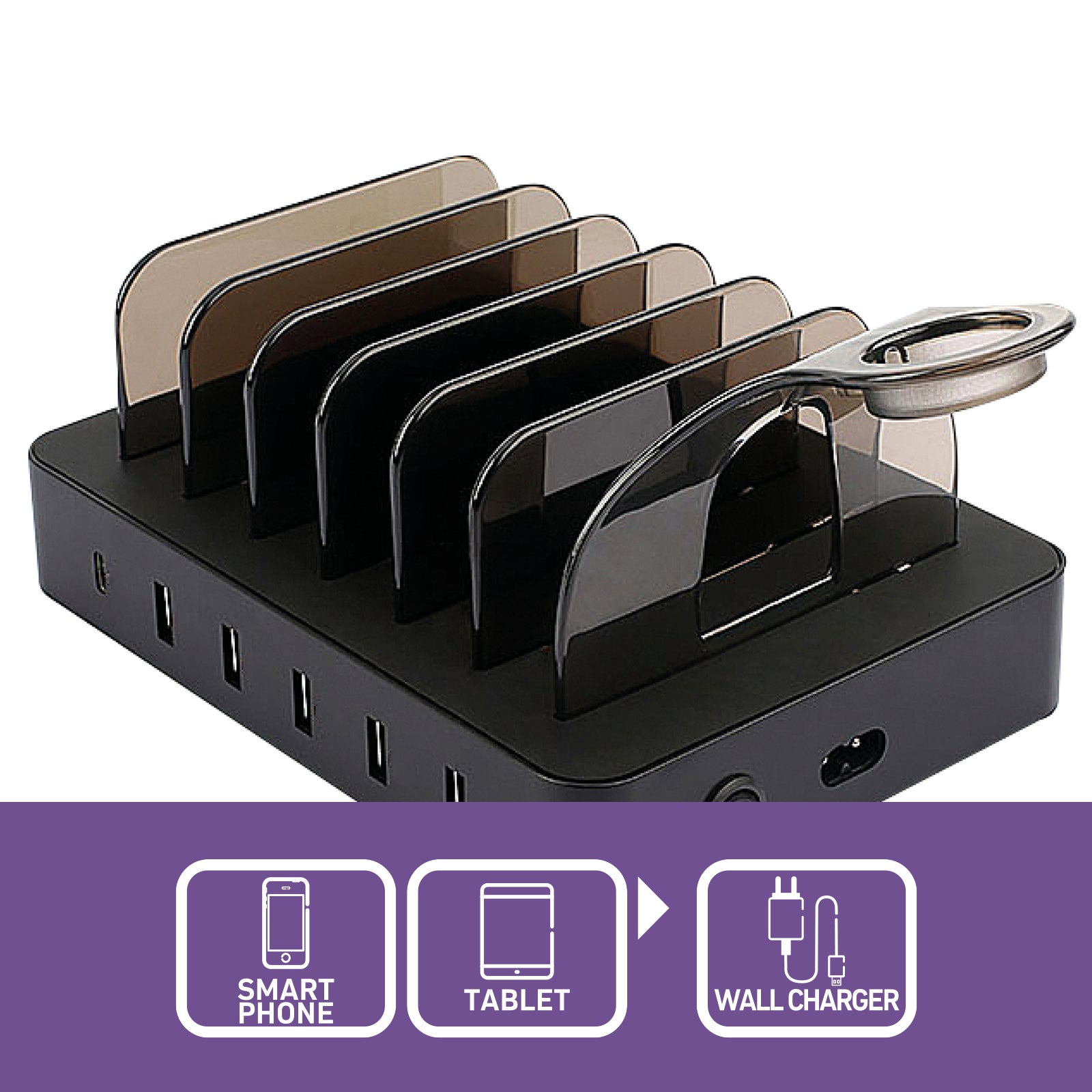 50W 5V 10A 6 Slot Charging Station