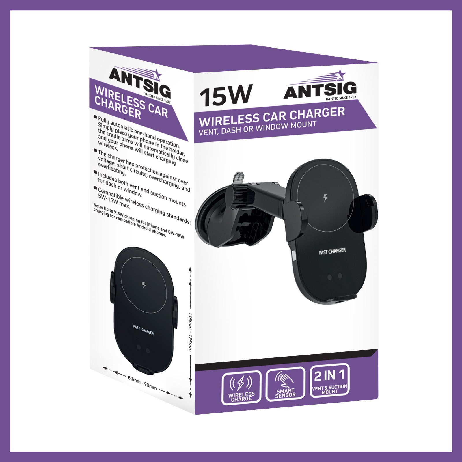 Antsig 15W Wireless Car Charger