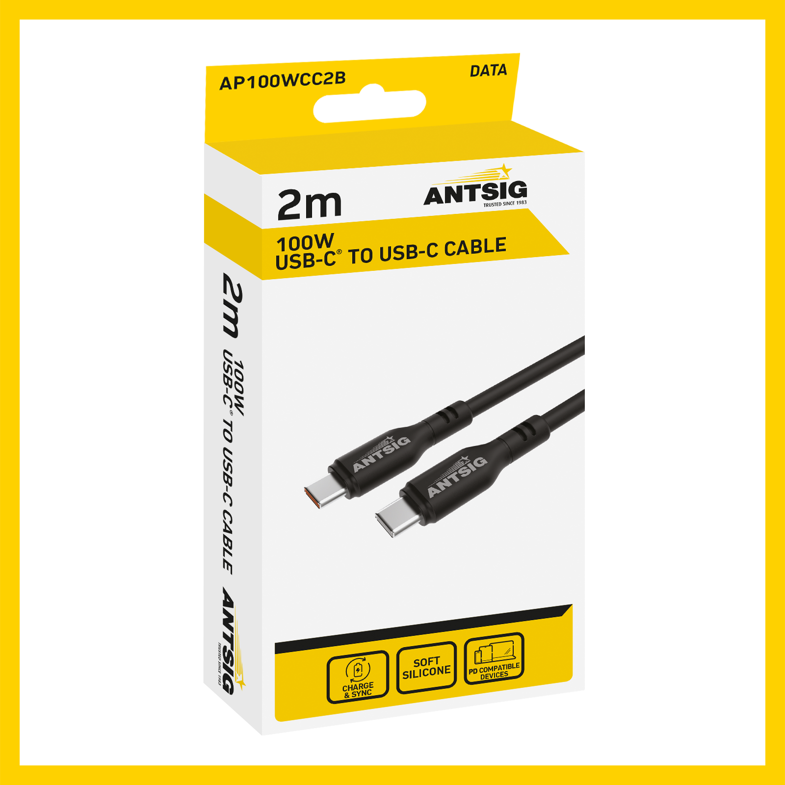 Antsig 2m 100W USB-C to USB-C Cable