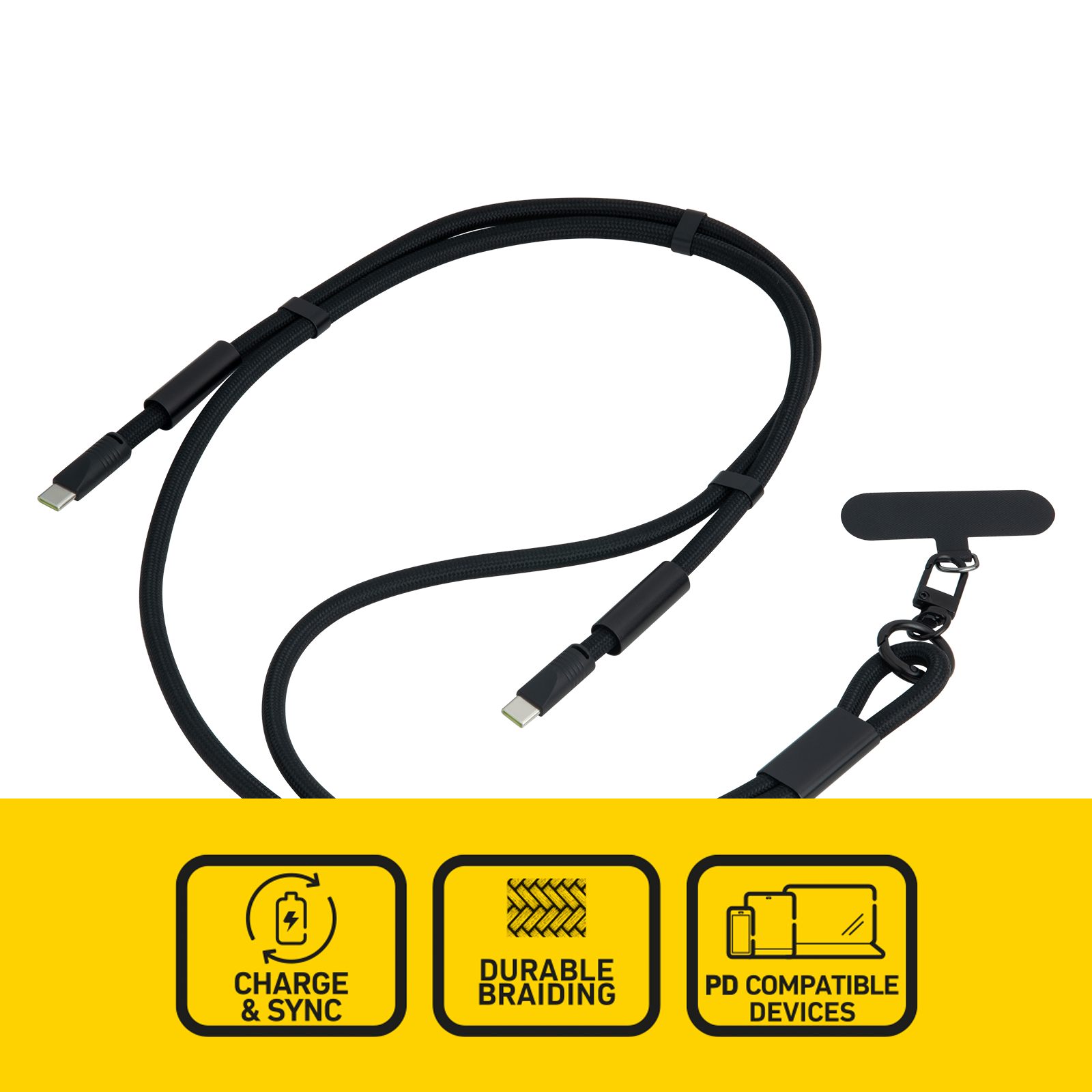 Antsig 60W 1.5m USB-C Lanyard Cable