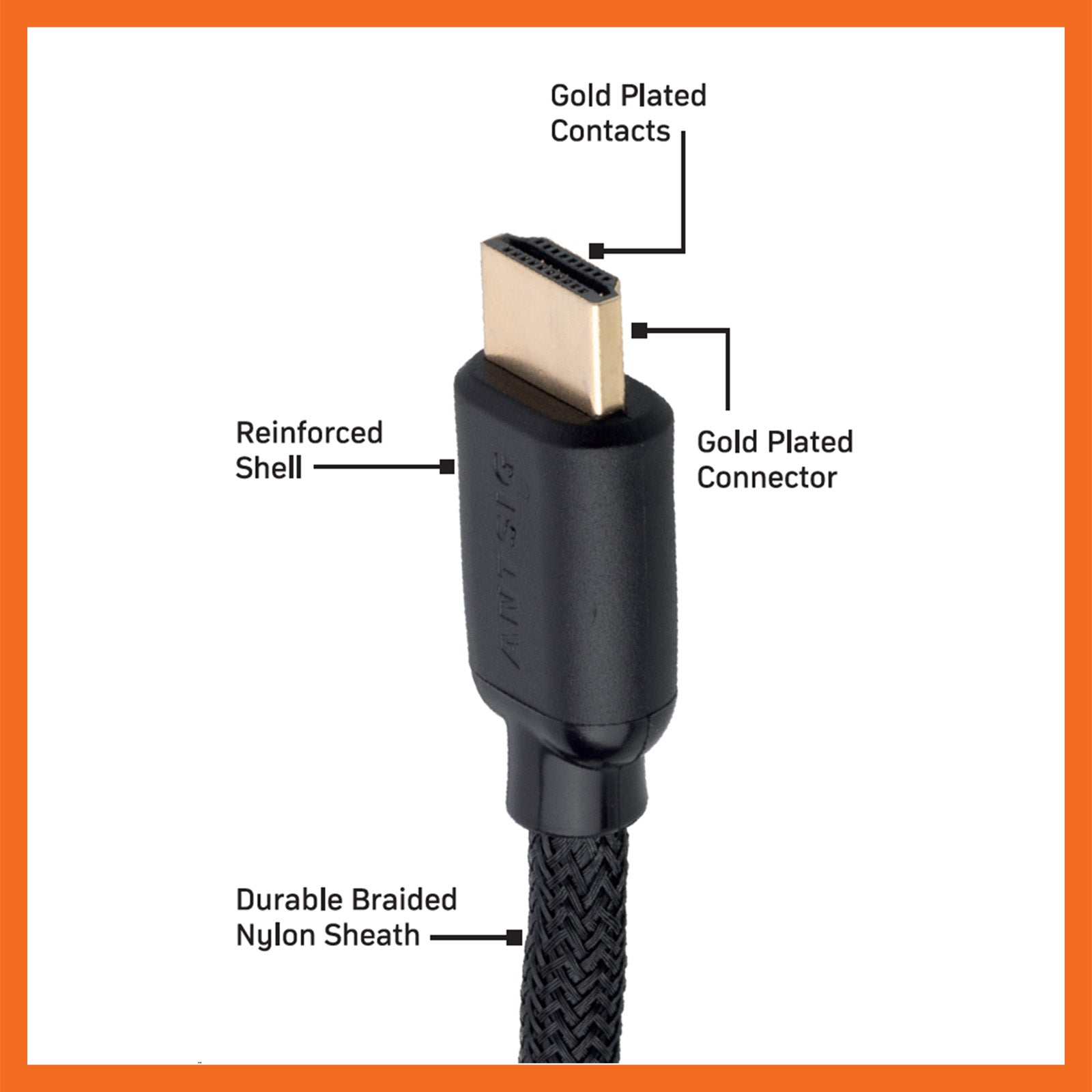 Antsig 10m 1080p 4K HDMI Braided Cable