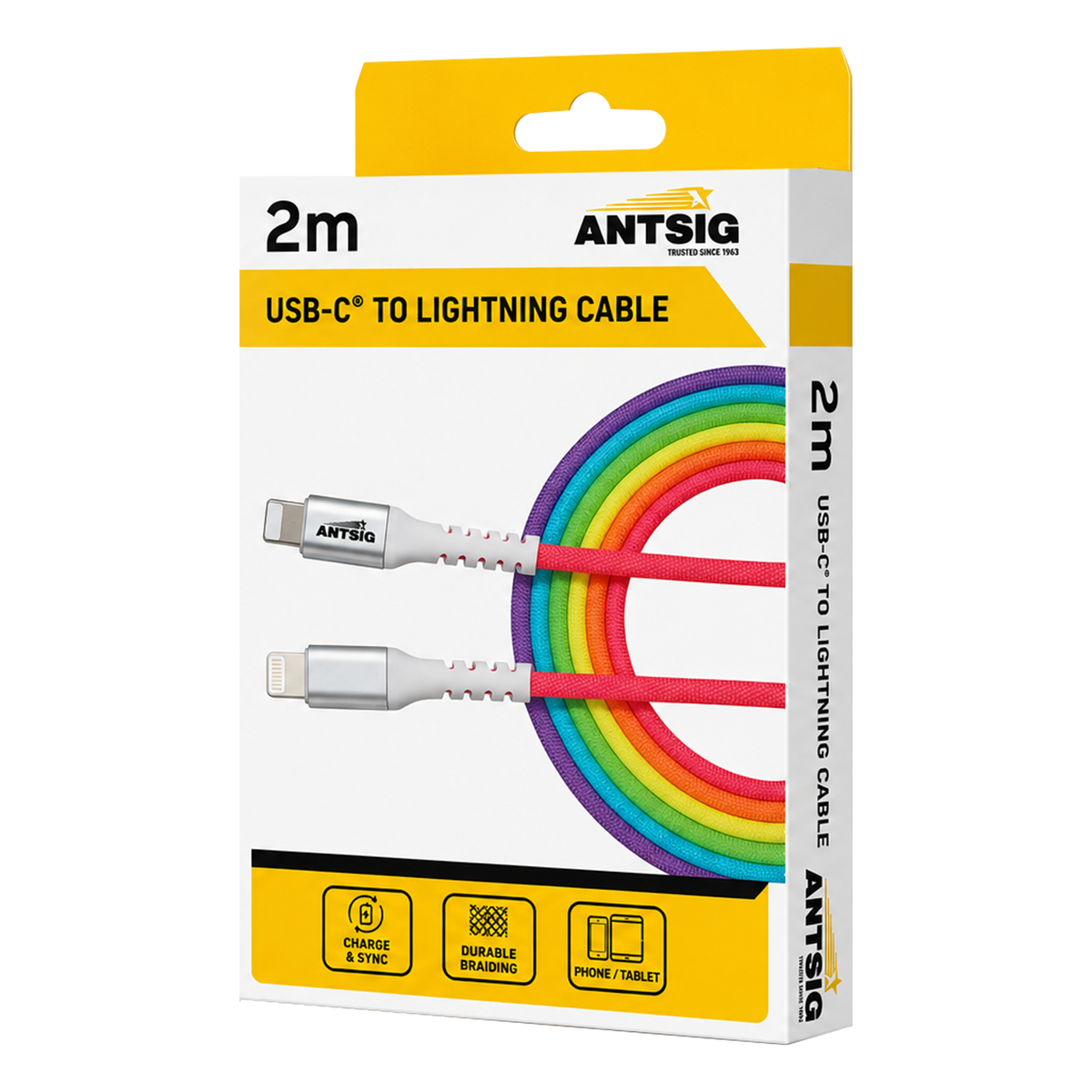 Antsig 2m USB-C to Lightning Cable