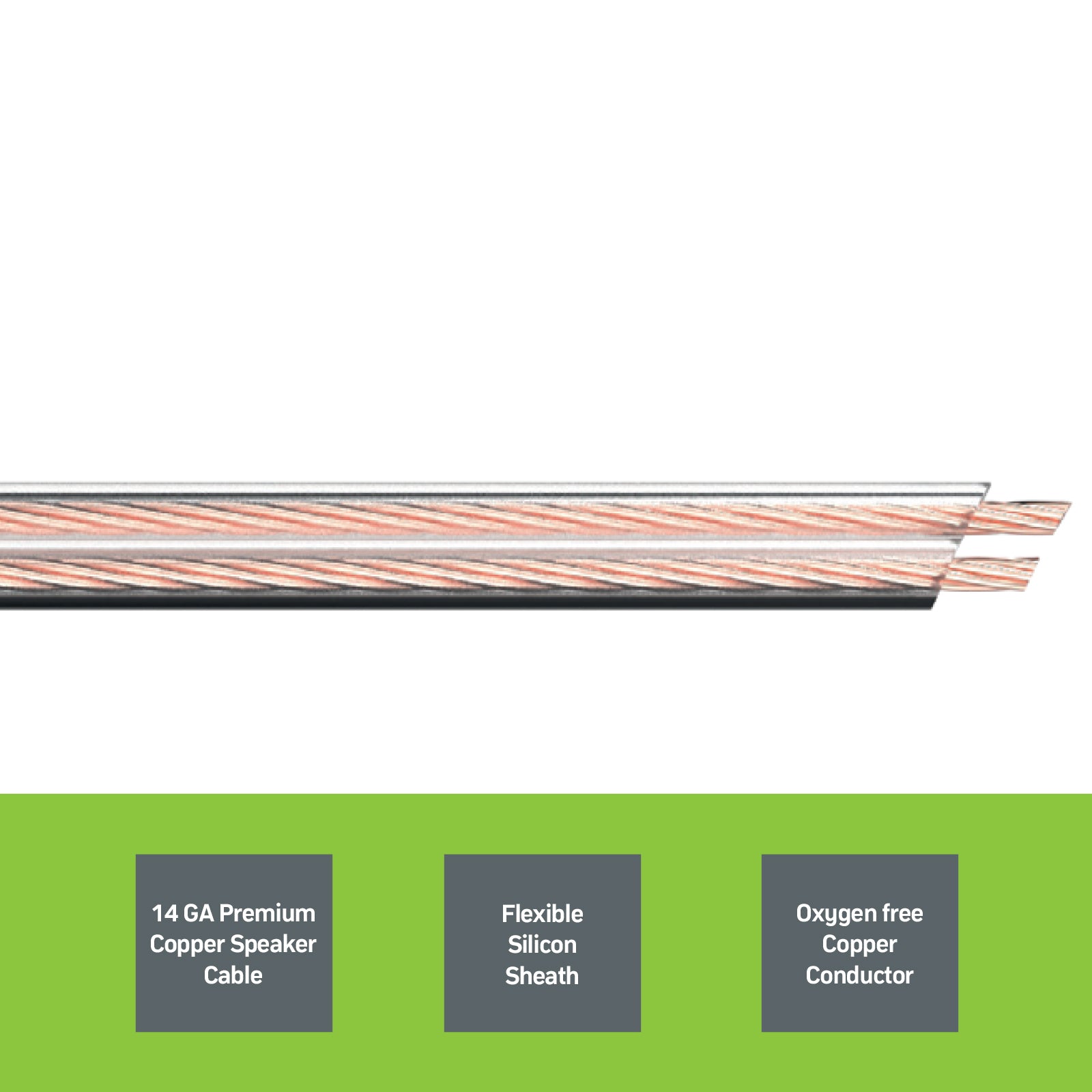 Antsig 20m 14ga Premium Copper Speaker Cable