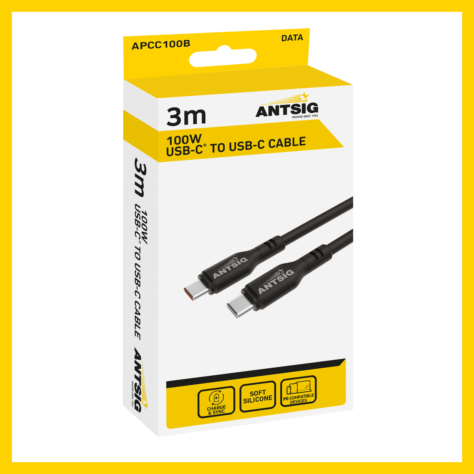 Antsig 3m 100W USB-C to USB-C Cable