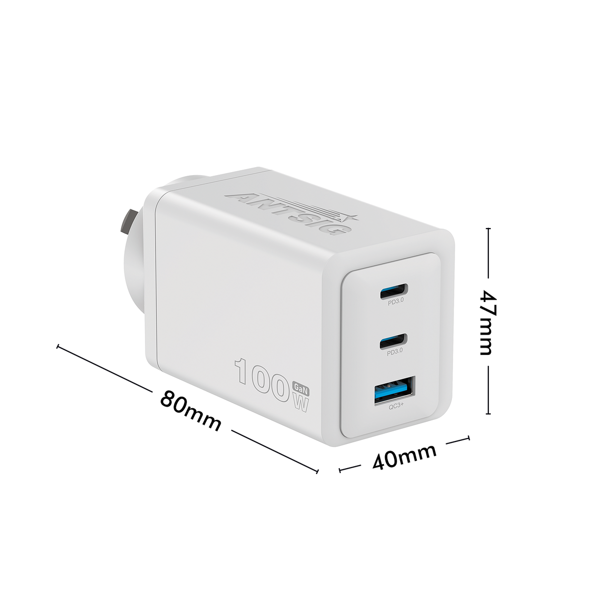 Antsig 100W Multi Port USB GaN Wall Charger