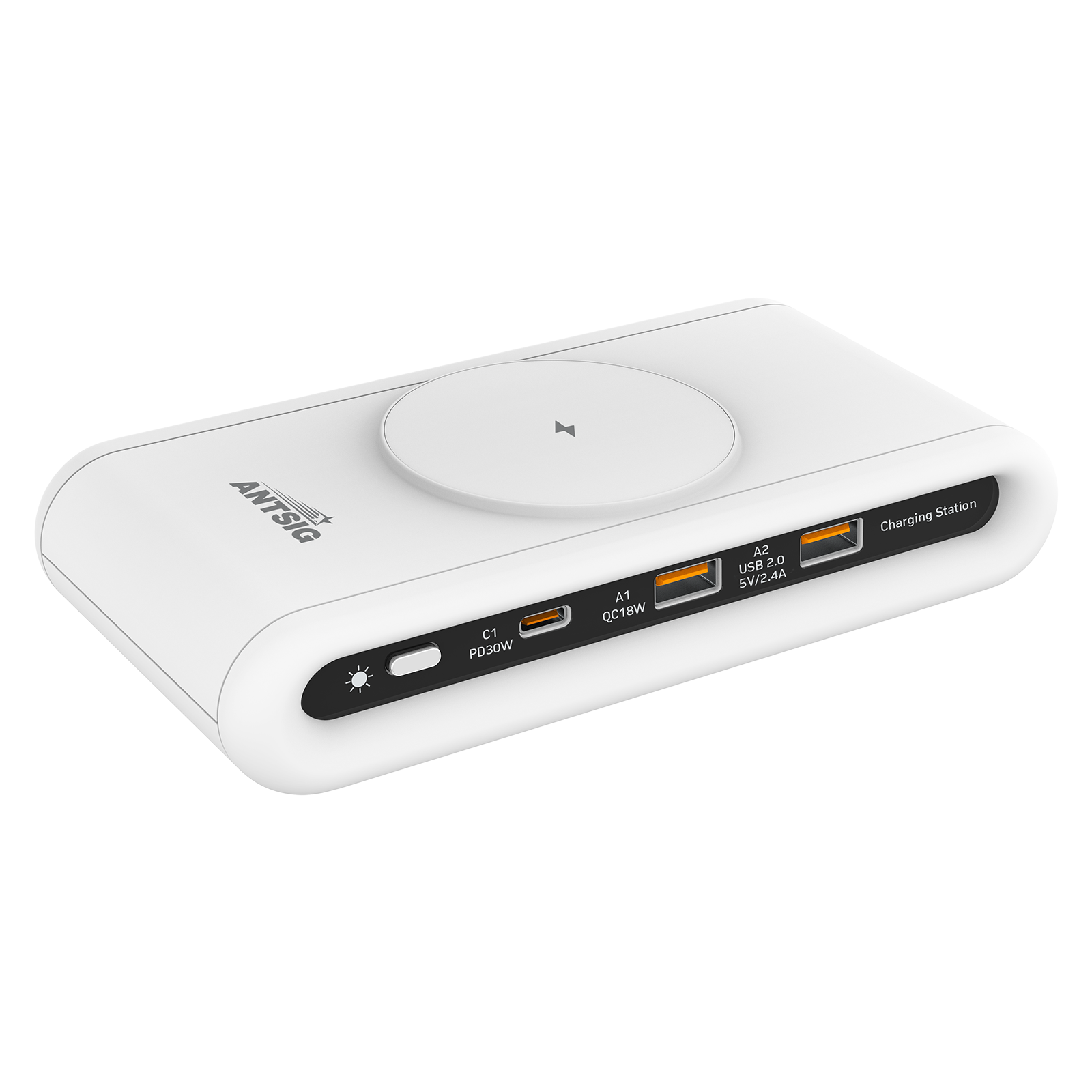 Antsig Wireless Charging Station With Ambient Light