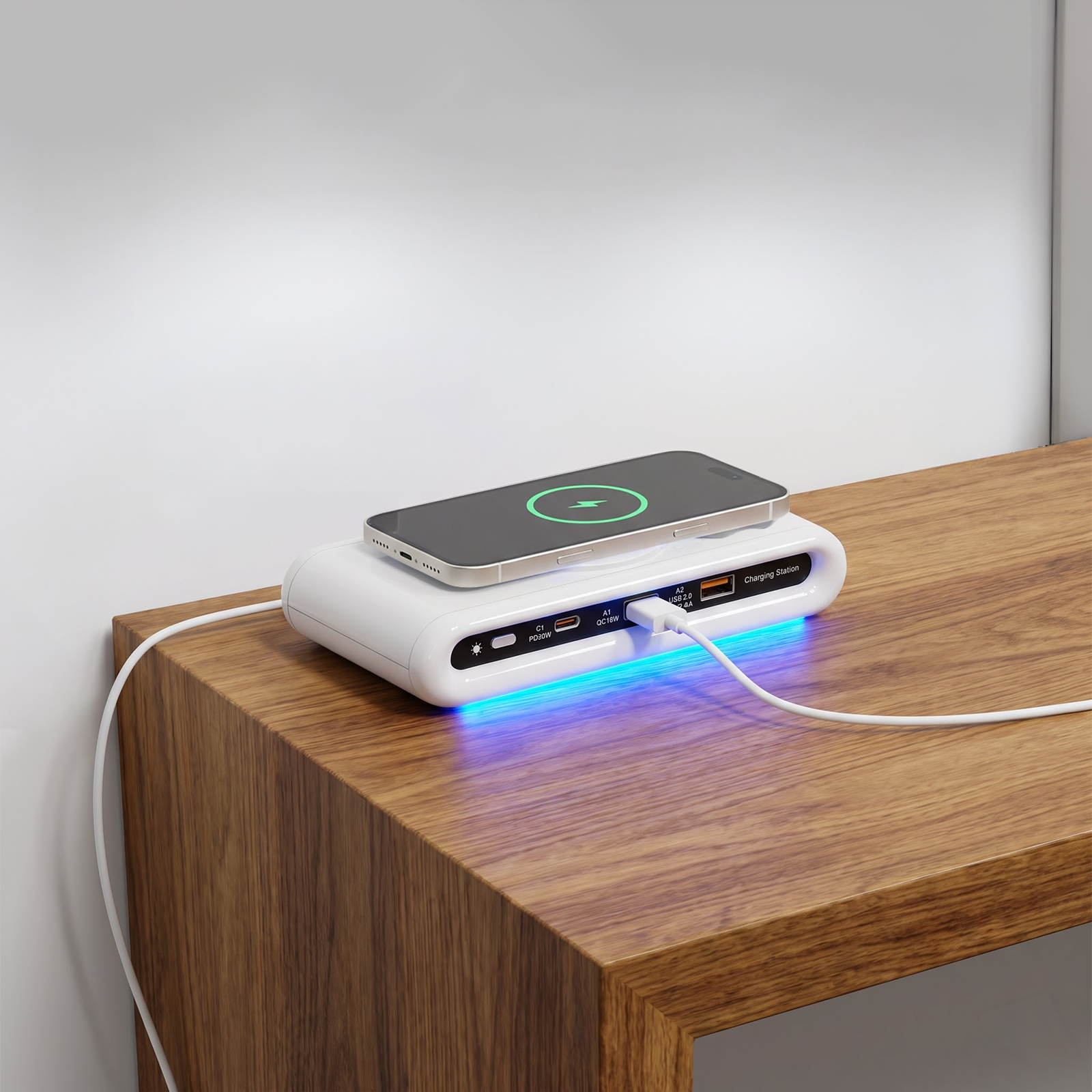 Antsig Wireless Charging Station With Ambient Light