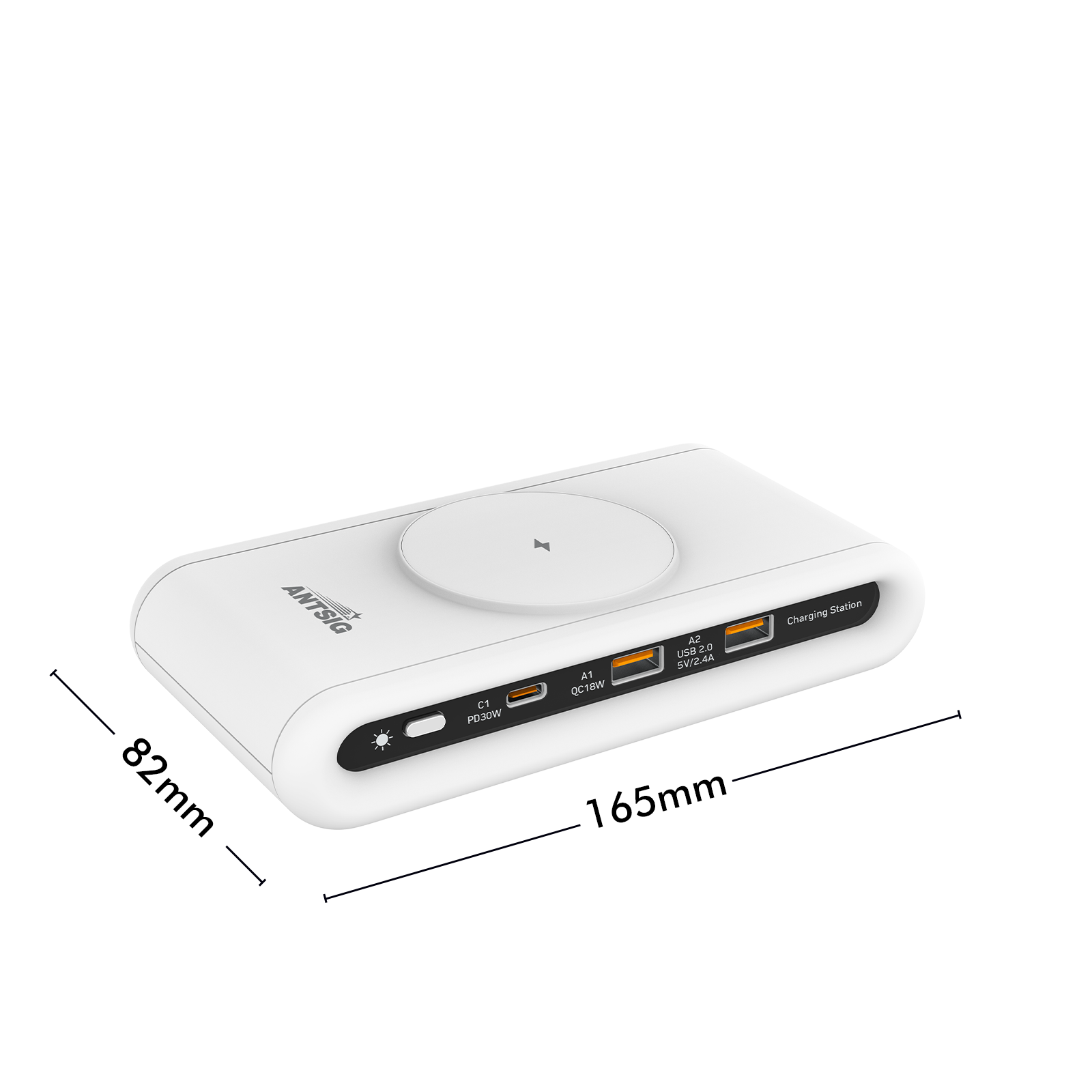 Antsig Wireless Charging Station With Ambient Light