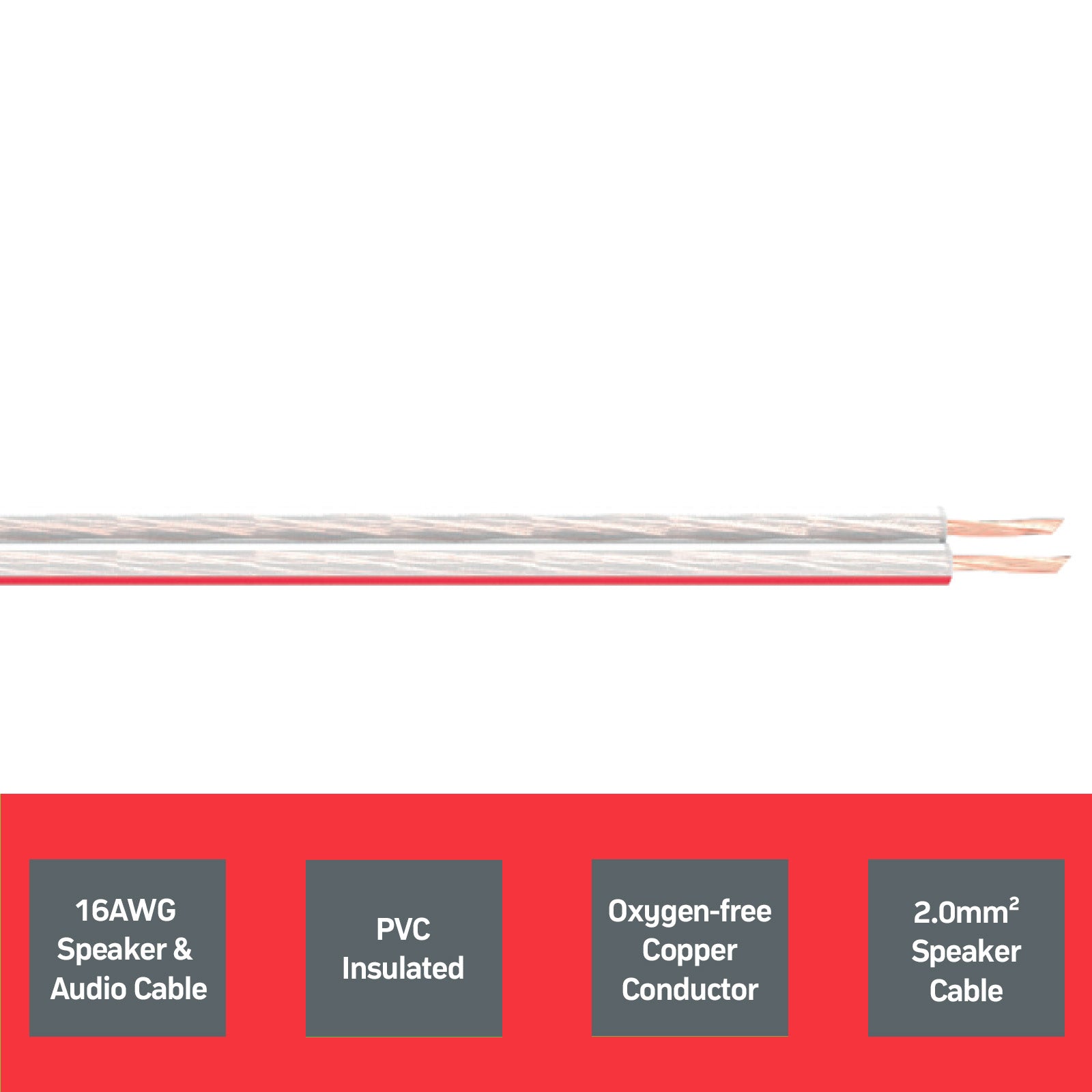Antsig 20m 2.0mm² Speaker Cable