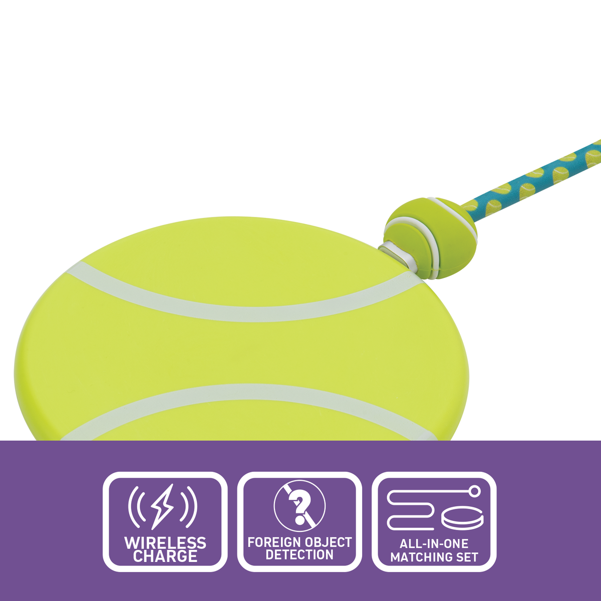Antsig 15W Wireless Charging Kit Tennis Ball