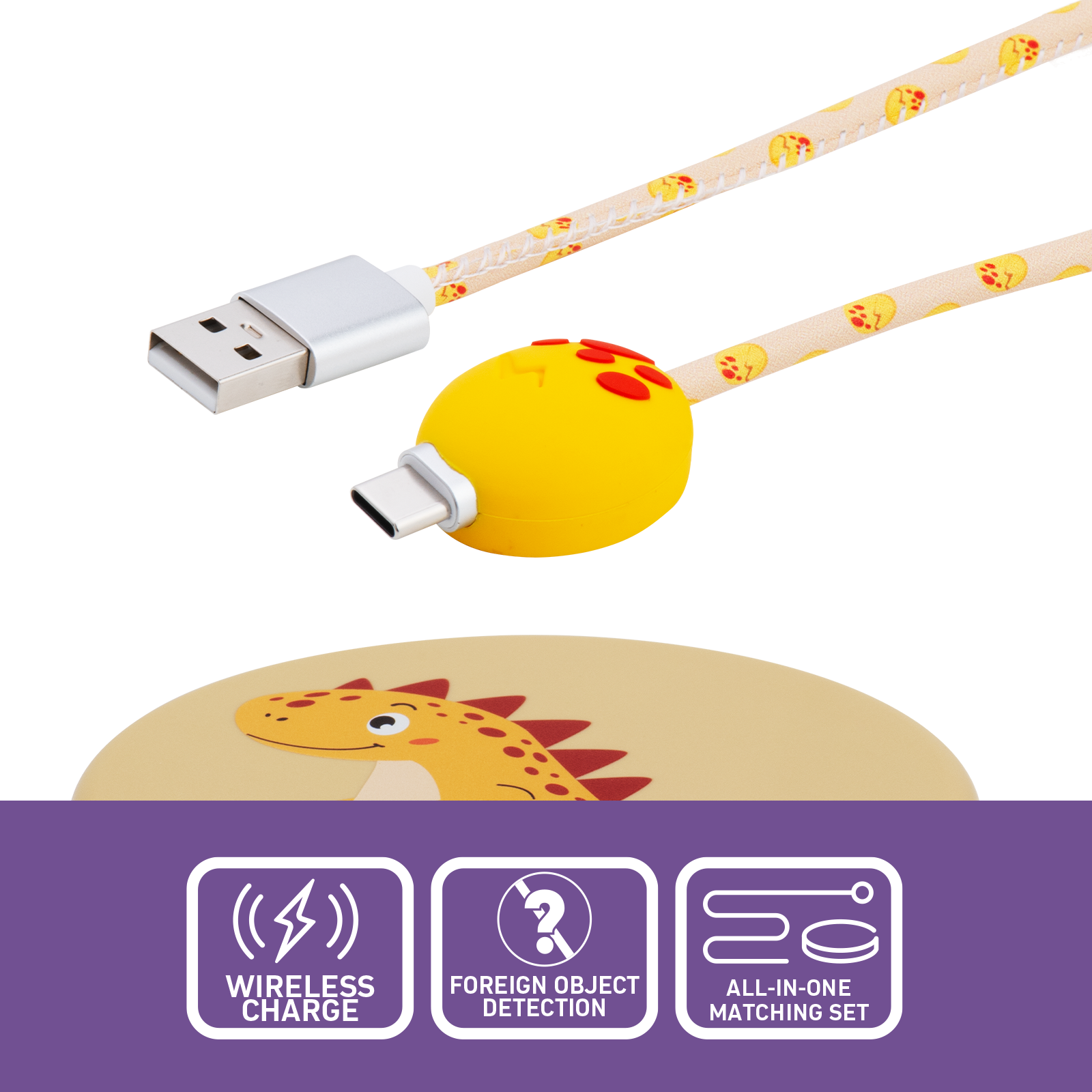 Antsig 15W Wireless Charging Kit Dinosaur