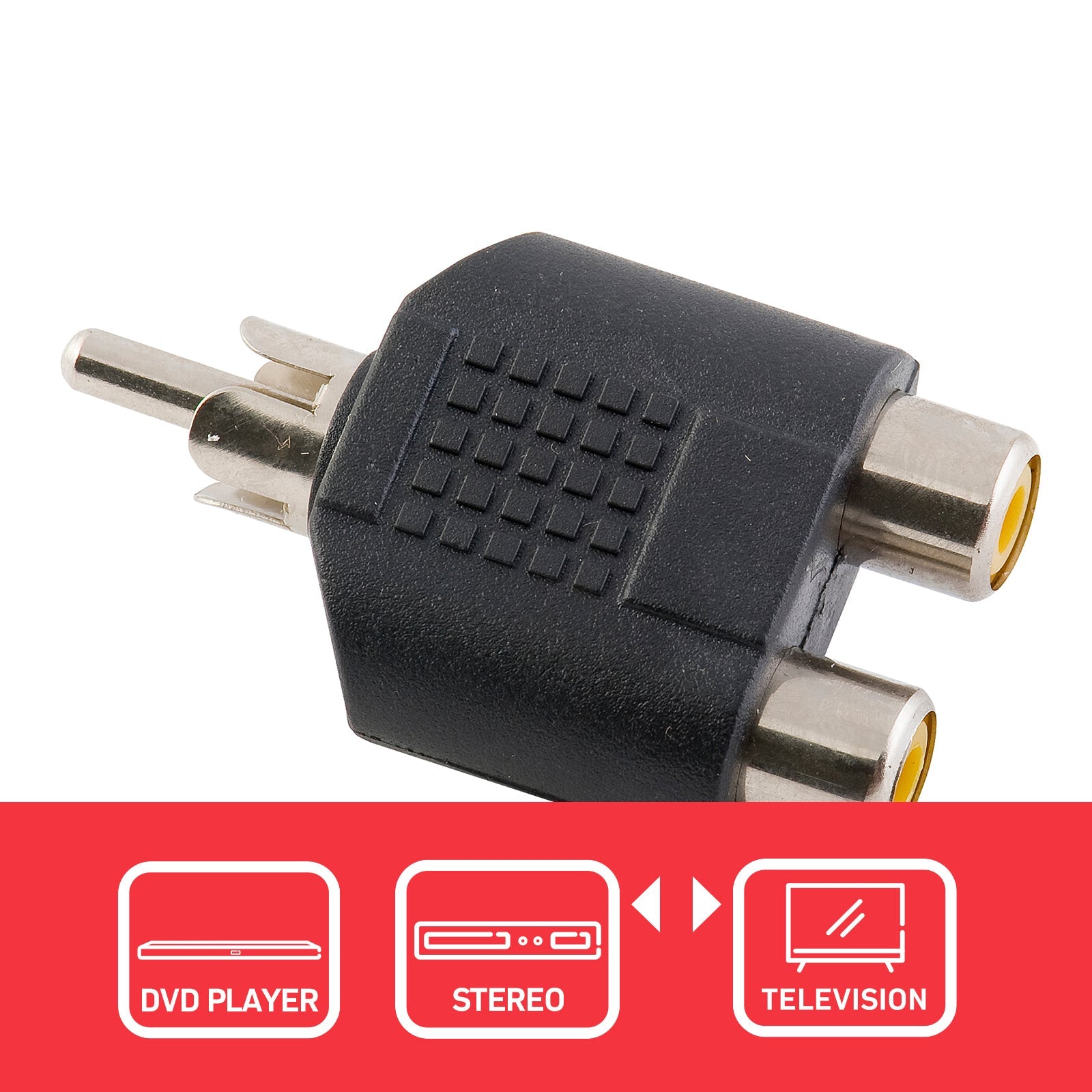 RCA Plug To RCA Socket Adaptor