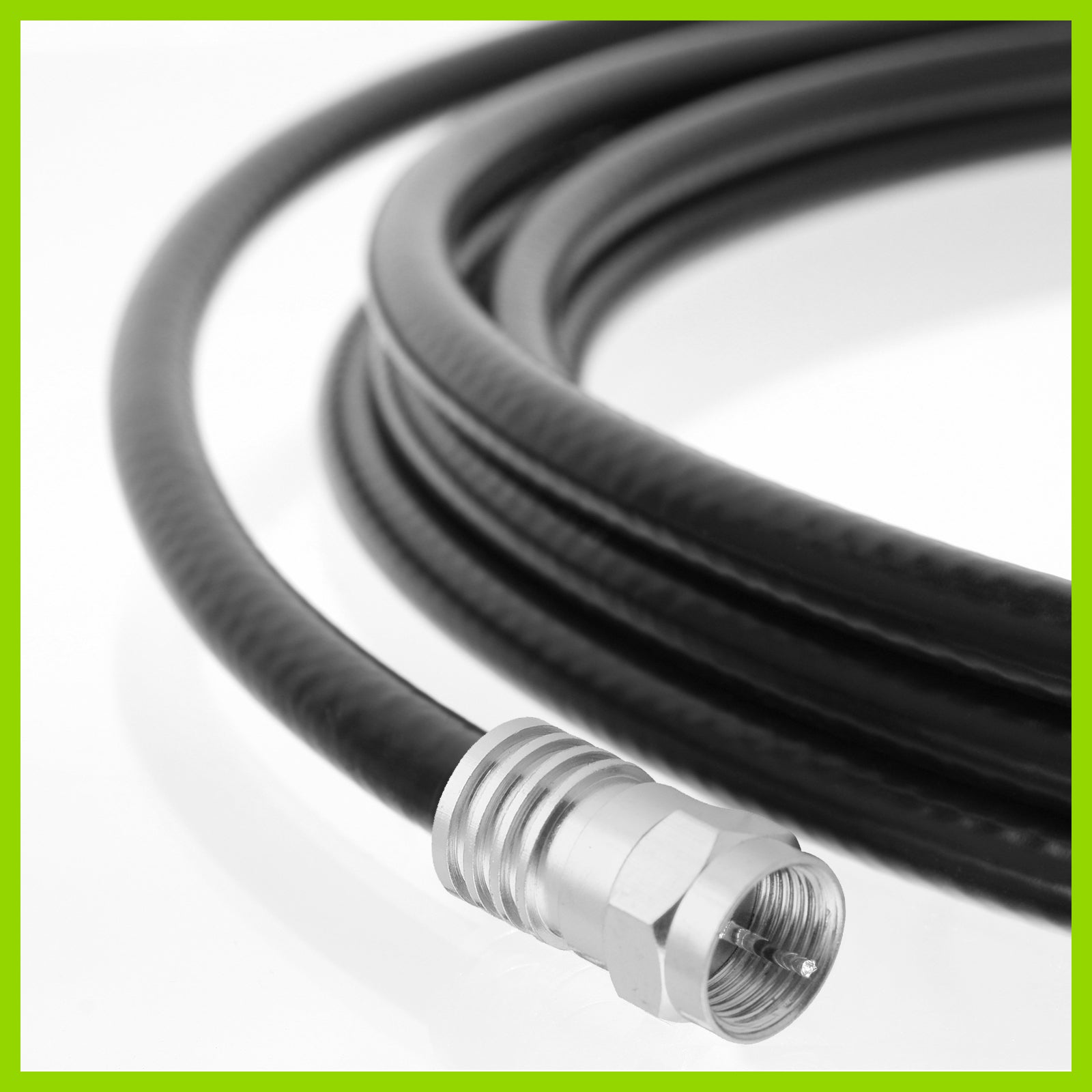 F59 Crimp Connector for RG6 Cable Heavy Gauge - 10 Pack