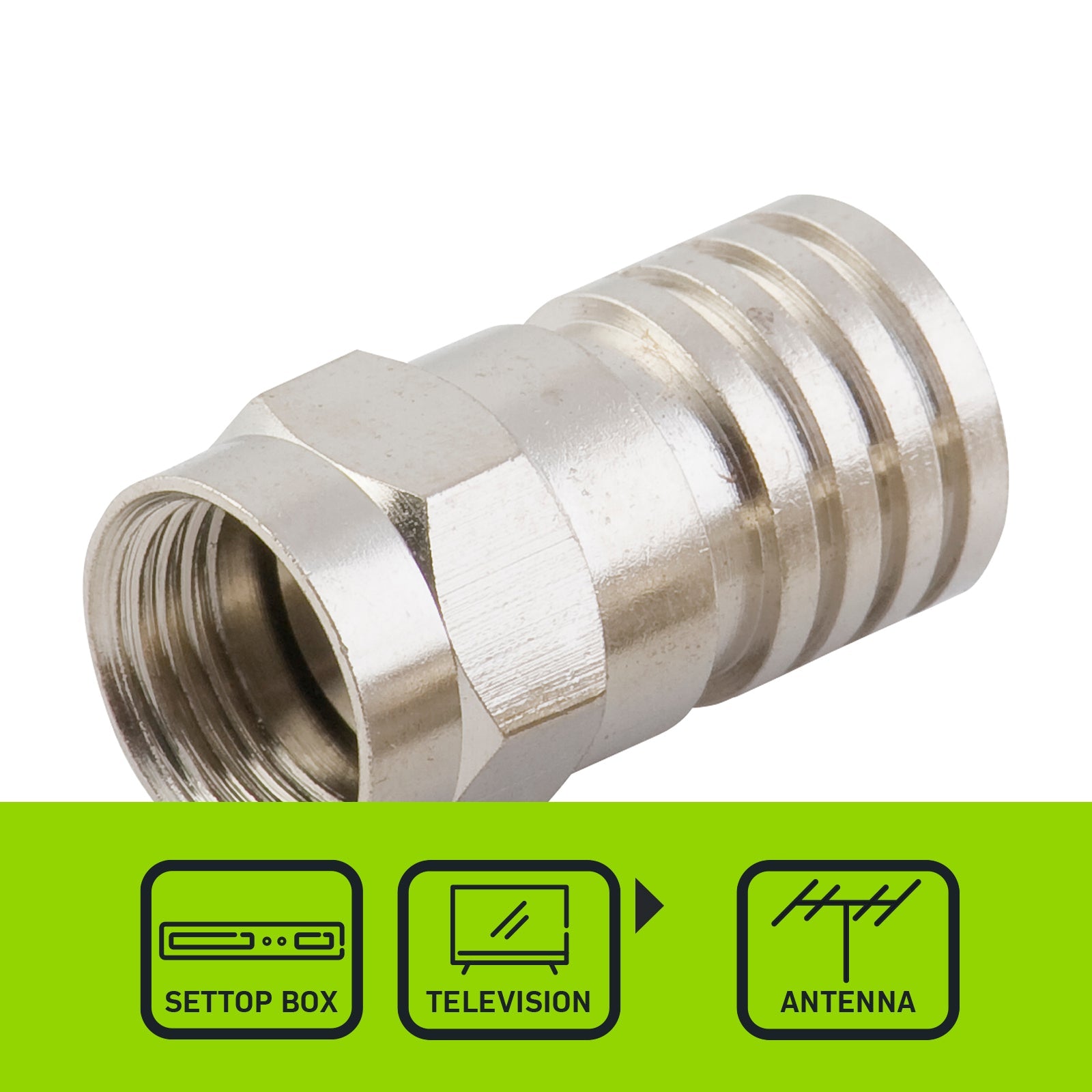 F59 Crimp Connector for RG6 Cable Heavy Gauge