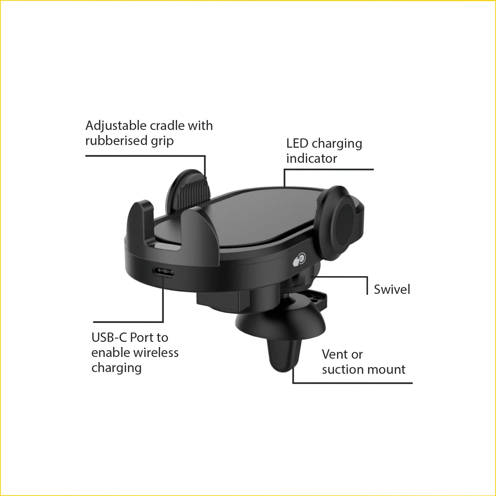 Data 2 In 1 Vent Or Suctionphone Mount