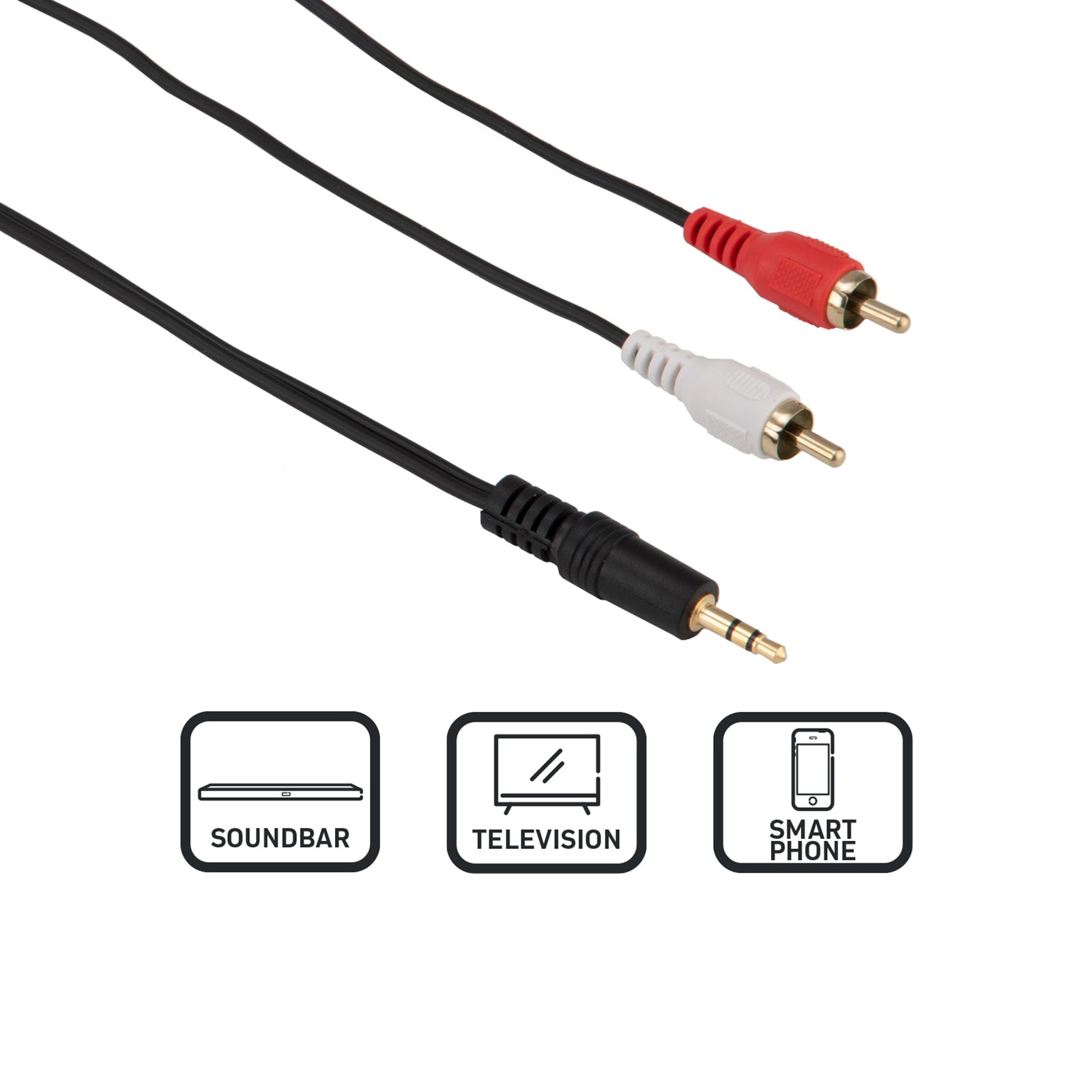 1.8m Cable with 3.5mm Shielded Zinc Alloy Connectors