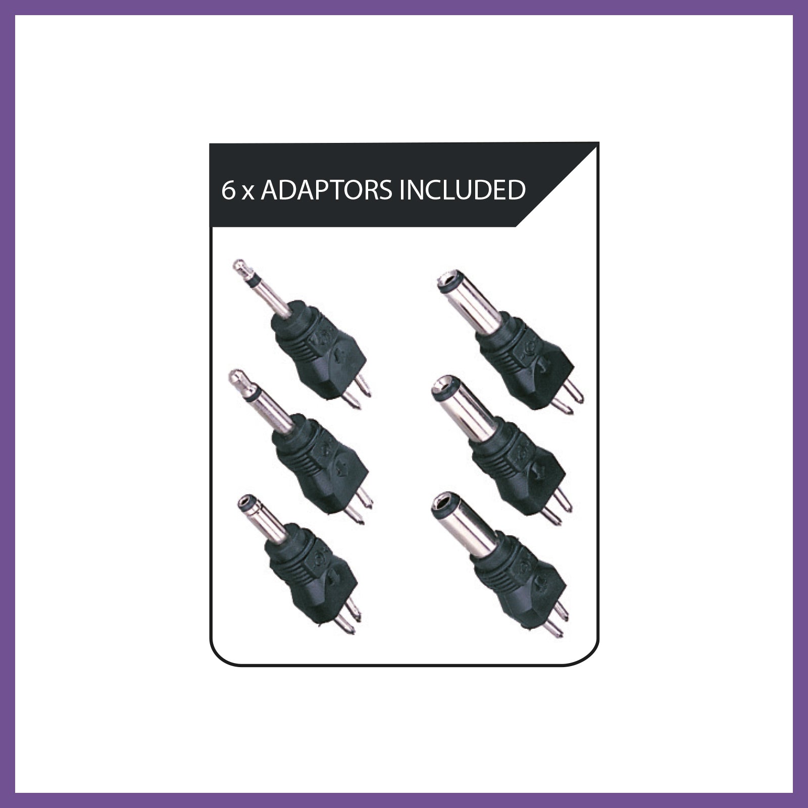 3-12 VDC Multi Voltage Power Supply With Plug Adaptors