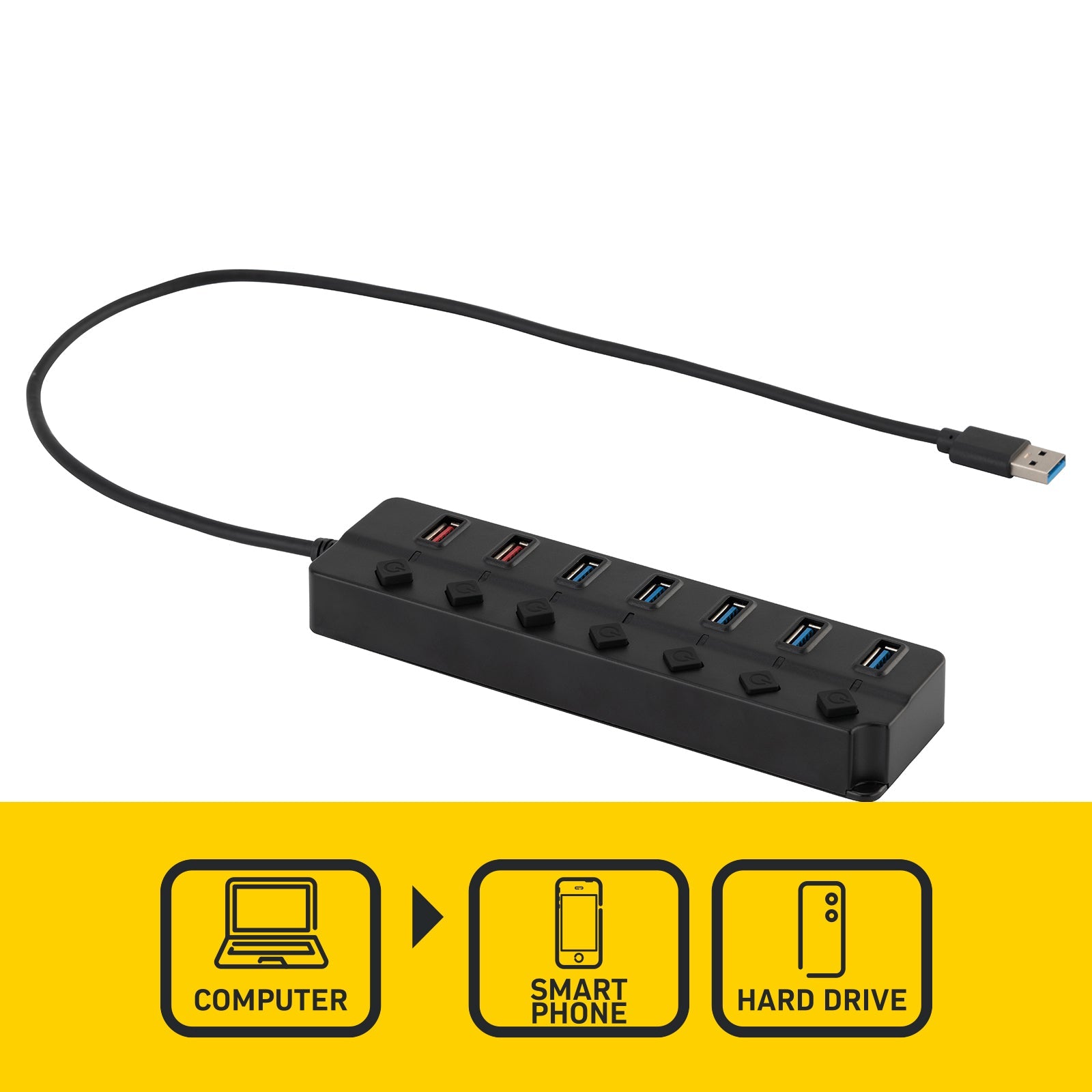 7 Port USB Hub