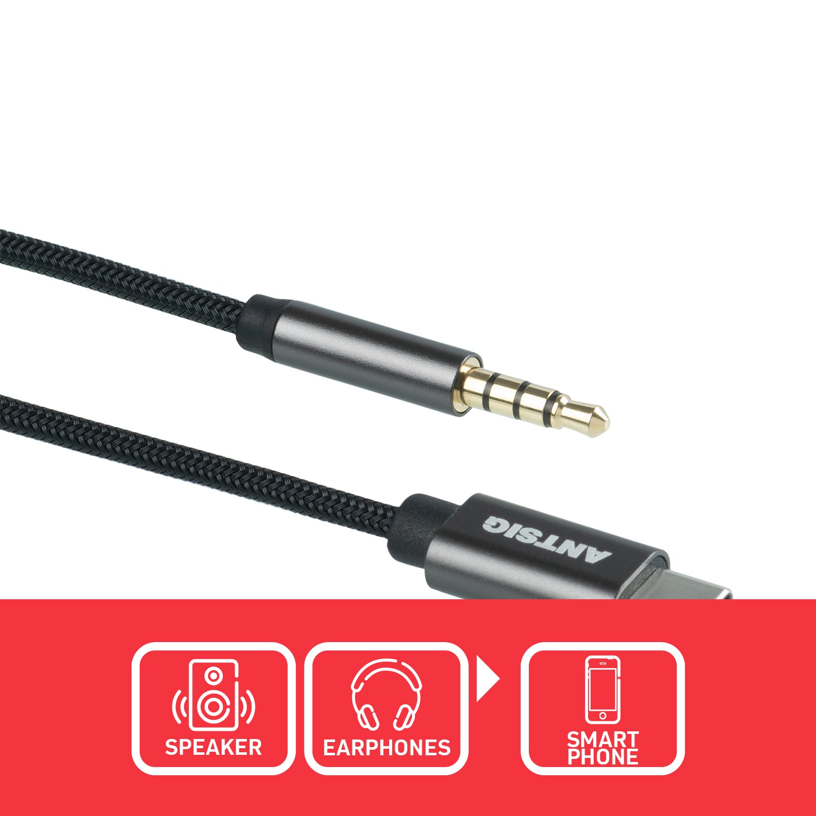 1m USB-C To 3.5mm AUX Male Cable