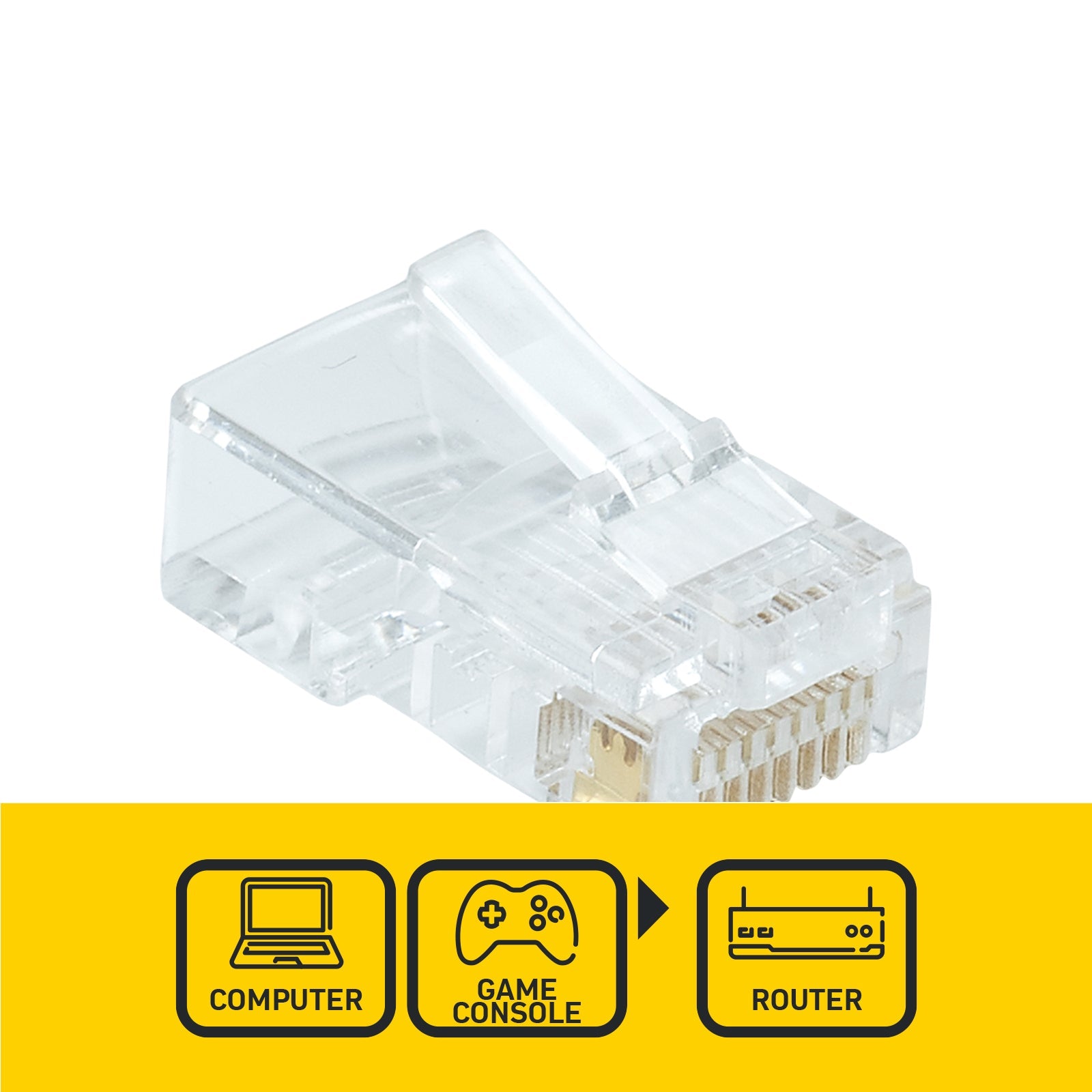 CAT6 RJ45 8P8C Plug - 10 Pack