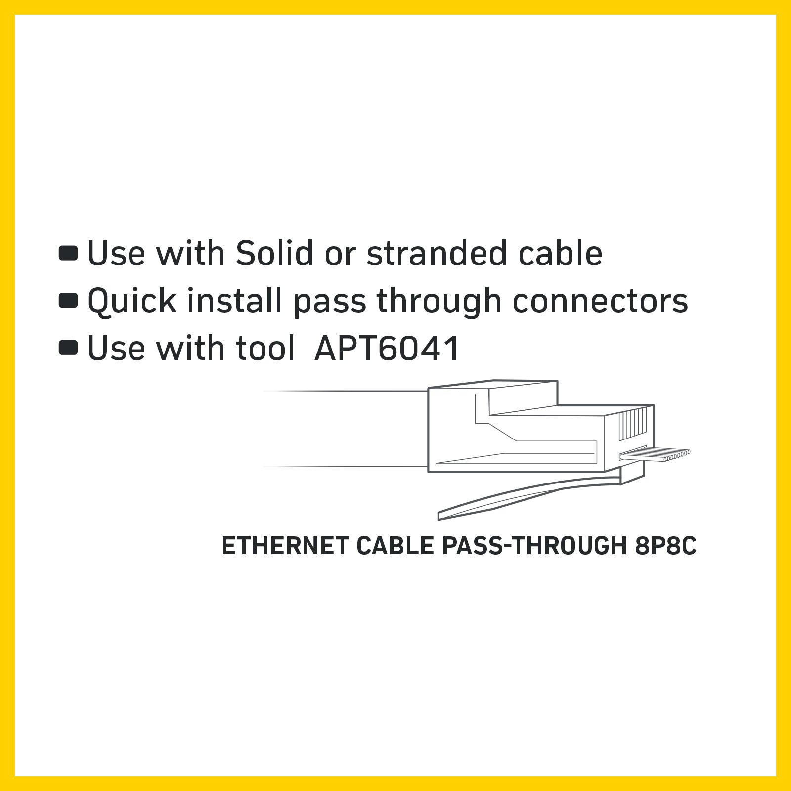 CAT6 RJ45 8P8C Plug - 10 Pack