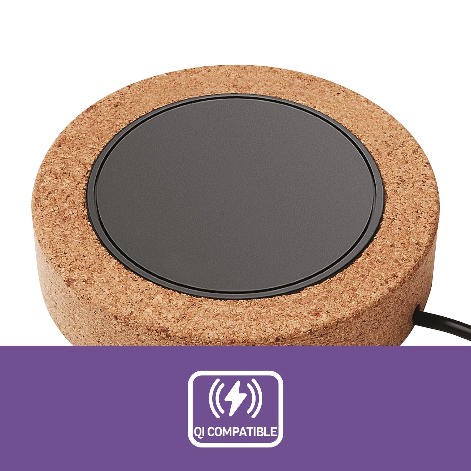 10W QI Cork Design Wireless Charger